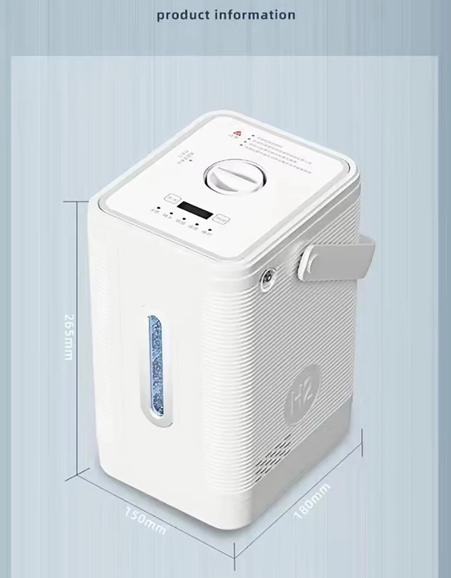 Przenośny generator wodoru PEM 450 ml/min inhalator wodoru 99,99% czystości podwójne wyjście