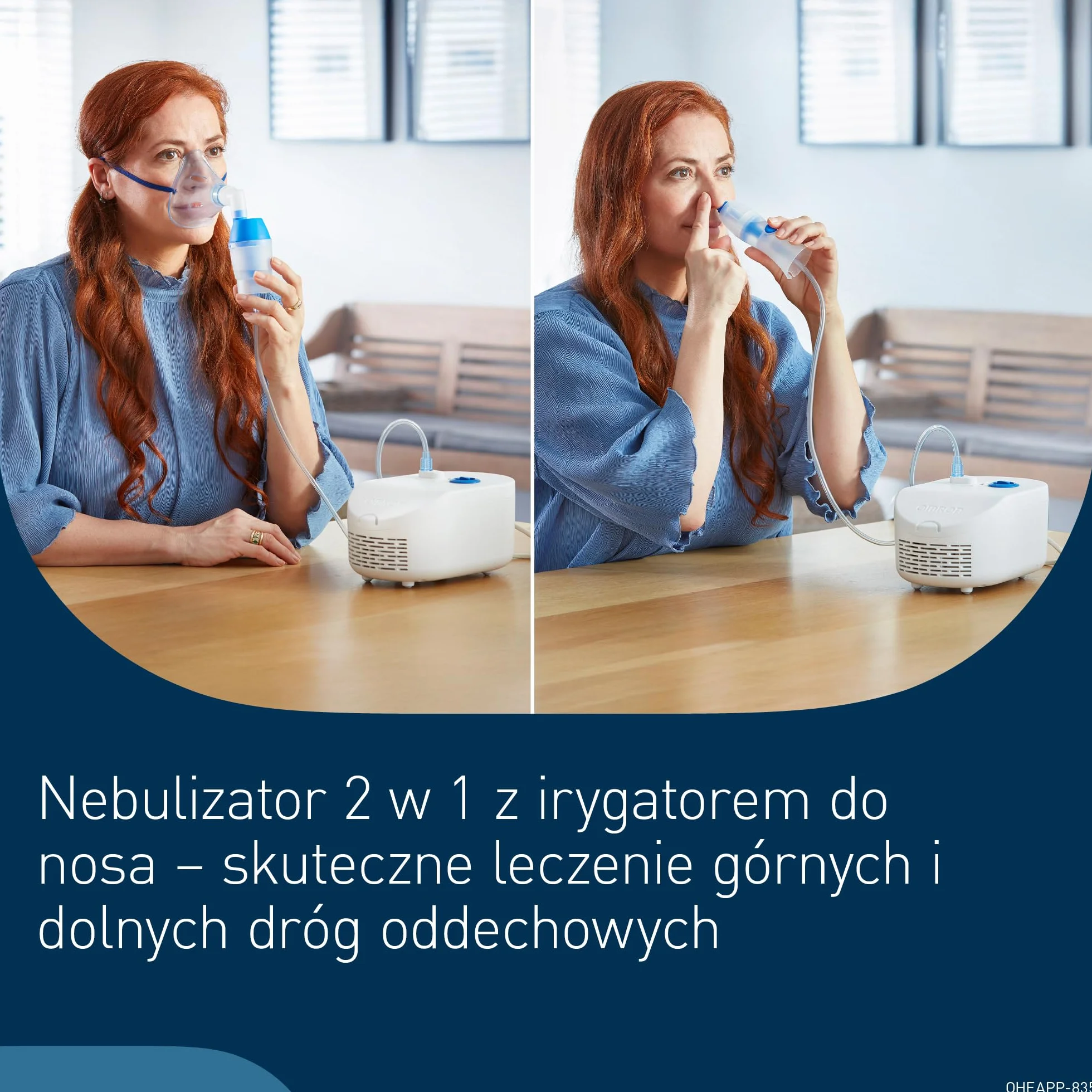 Omron X102 Total 2-w-1 nebulizator z natryskiem do nosa