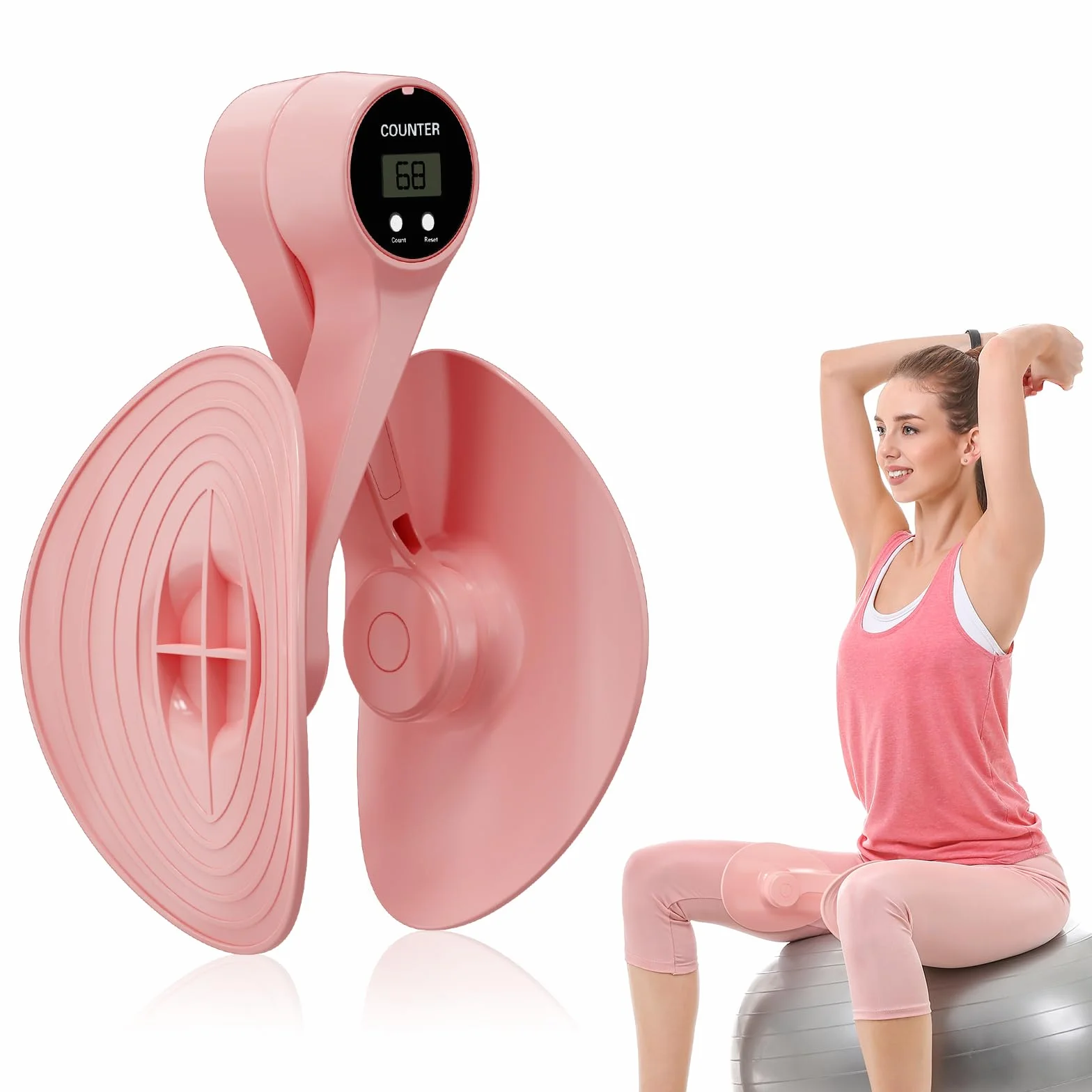 Flintronic Trenażer ud, bioder, trener dna miednicy dla kobiet i mężczyzn, trening dna miednicy, do domu, na siłownię, jogę