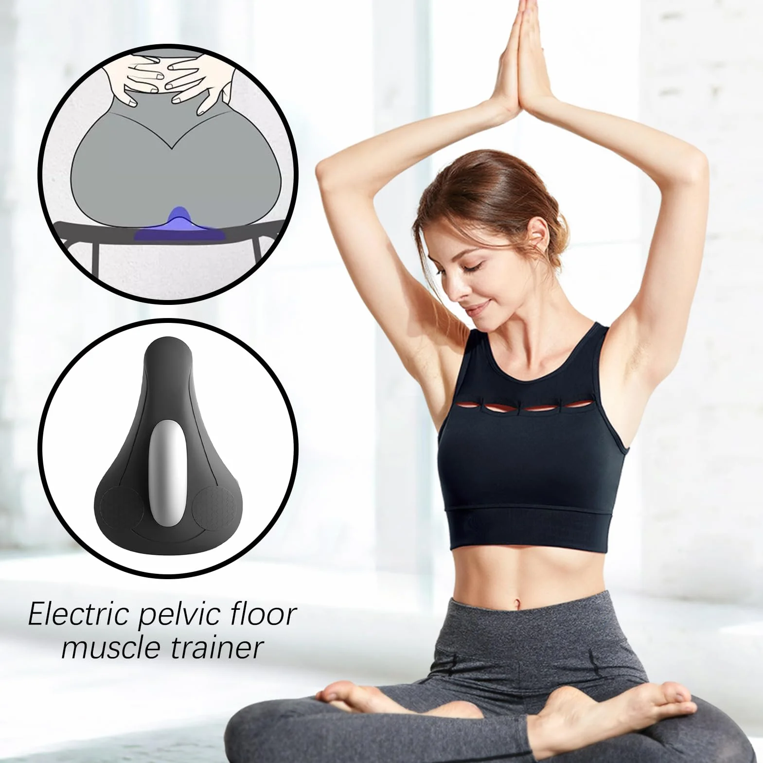 Kegel Trainer, Pelvic Floor Exerciser, Core Strength Tool, Adjustable Intensity Ems Stimulation, Ergonomic Rechargeable Design, Postpartum Recovery Home Use, 5.91x8.66