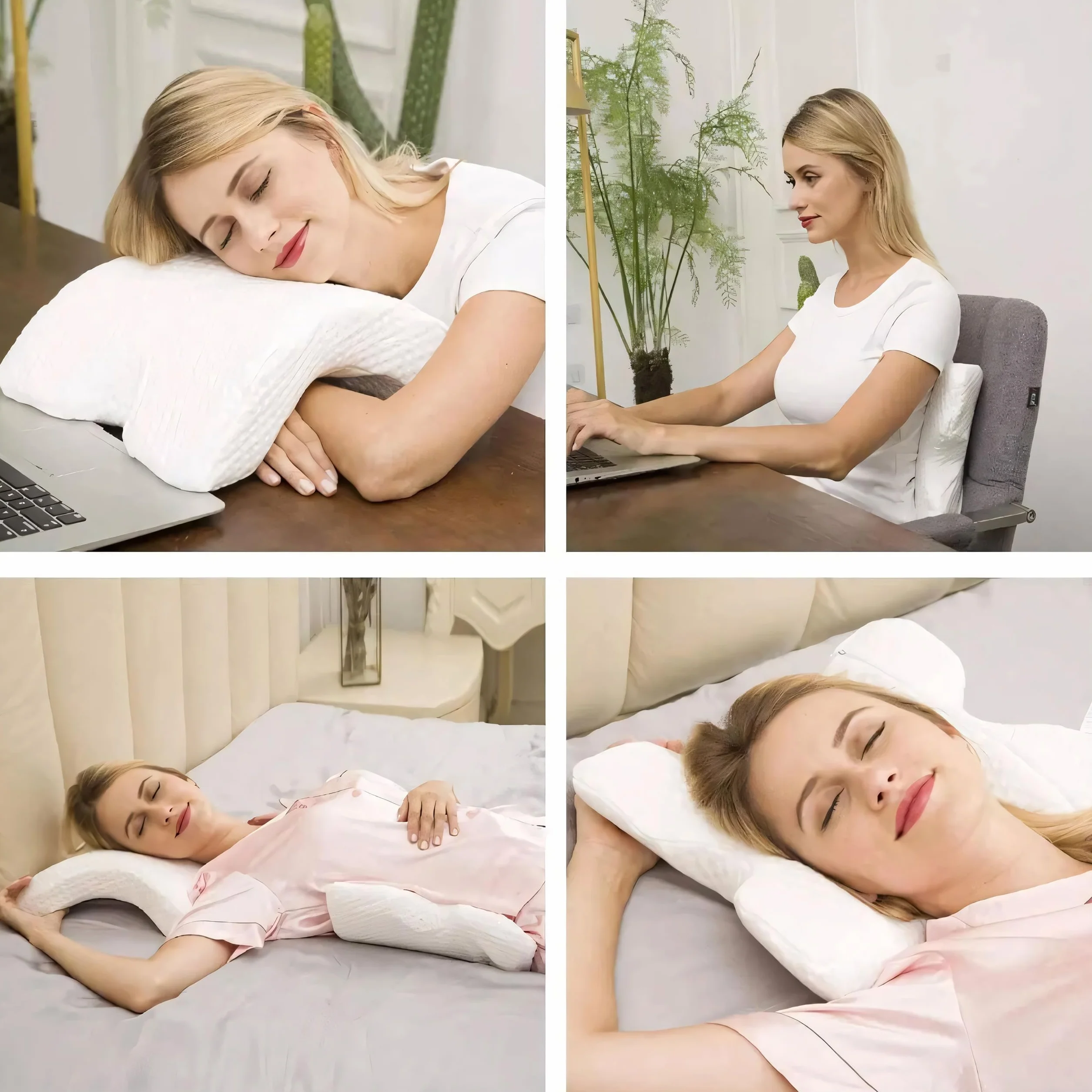 Retoo Poduszka z pianki z pamięcią kształtu, poduszka do spania na boku, pianka, ergonomiczna poduszka pod kark, zdrowa, pielęgnacja, poduszka piankowa, poduszka podróżna, nie odrętwiała