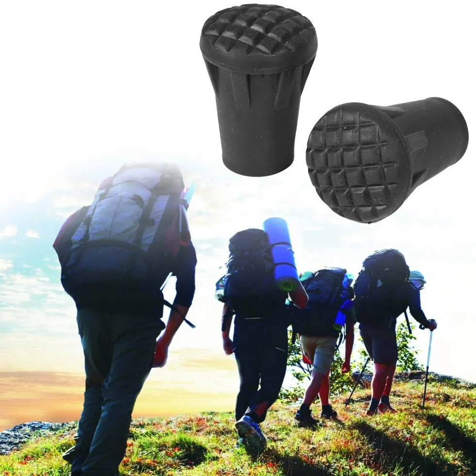 MAGT 6 szt./zestaw ochraniacze na kijki trekkingowe, czapki na kijki do nordic walkingu osłona na głowę zapasowe gumowe końcówki końcówka do kijków turystycznych do wędrówek pieszych, kijki trekkingowe