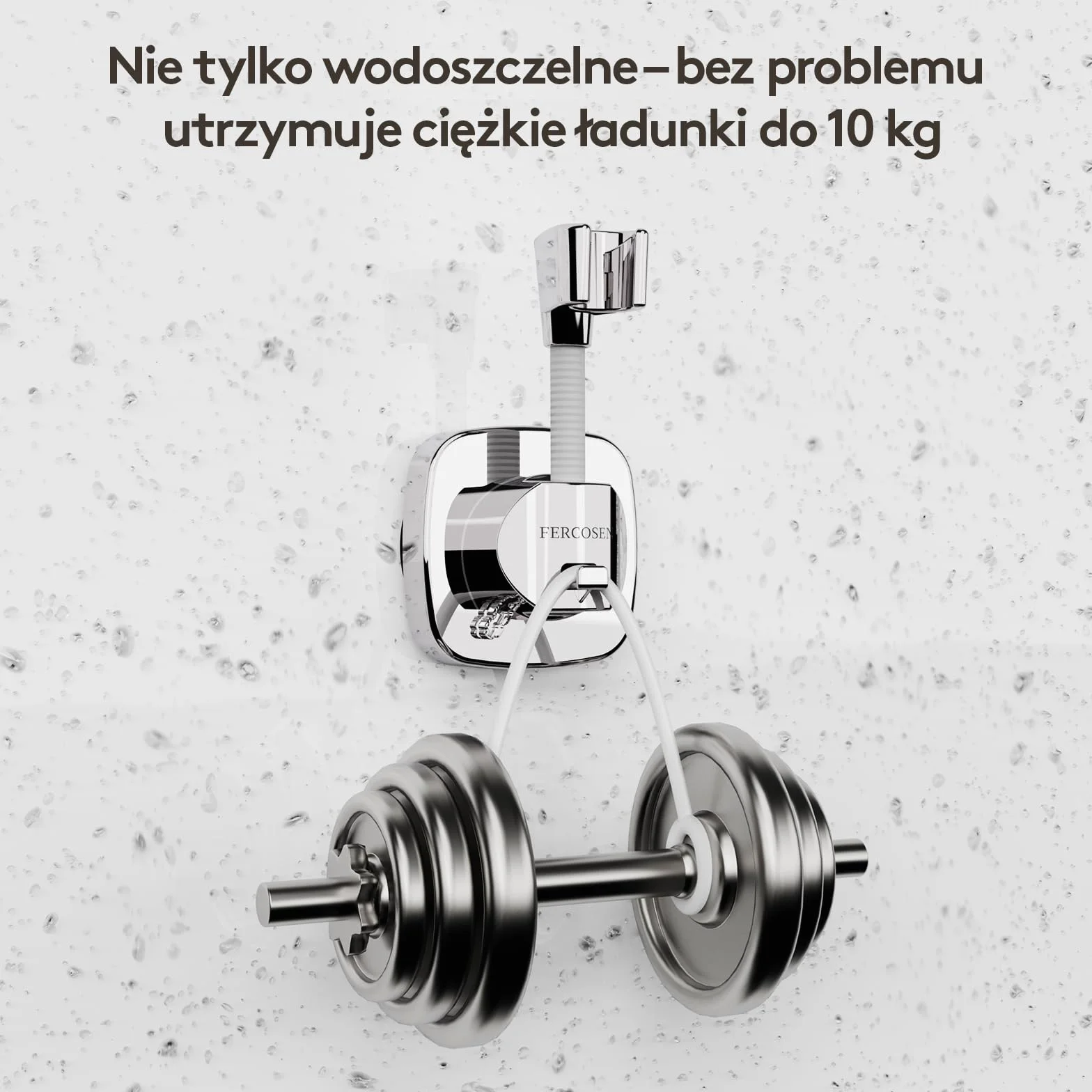 360° Obrotowy Uchwyt Prysznicowy Z Przyssawką | Nośność 10 kg, Szybki Montaż W Kilka Sekund | Antypoślizgowa Konstrukcja Odporna Na Rdzę