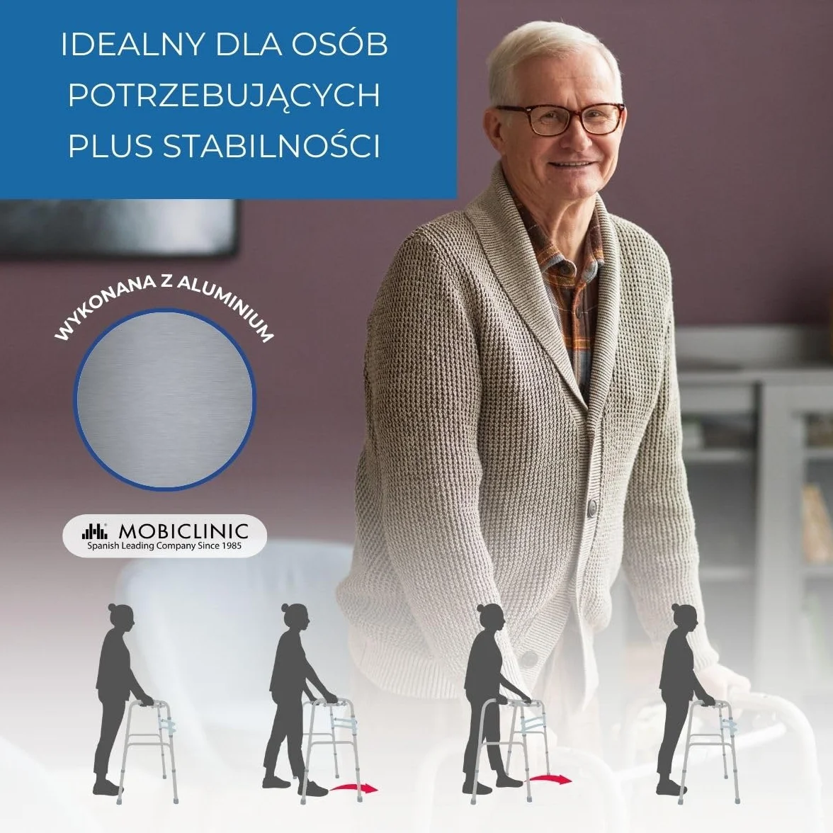 Mobiclinic Mezquita Chodzik Składany Aluminium