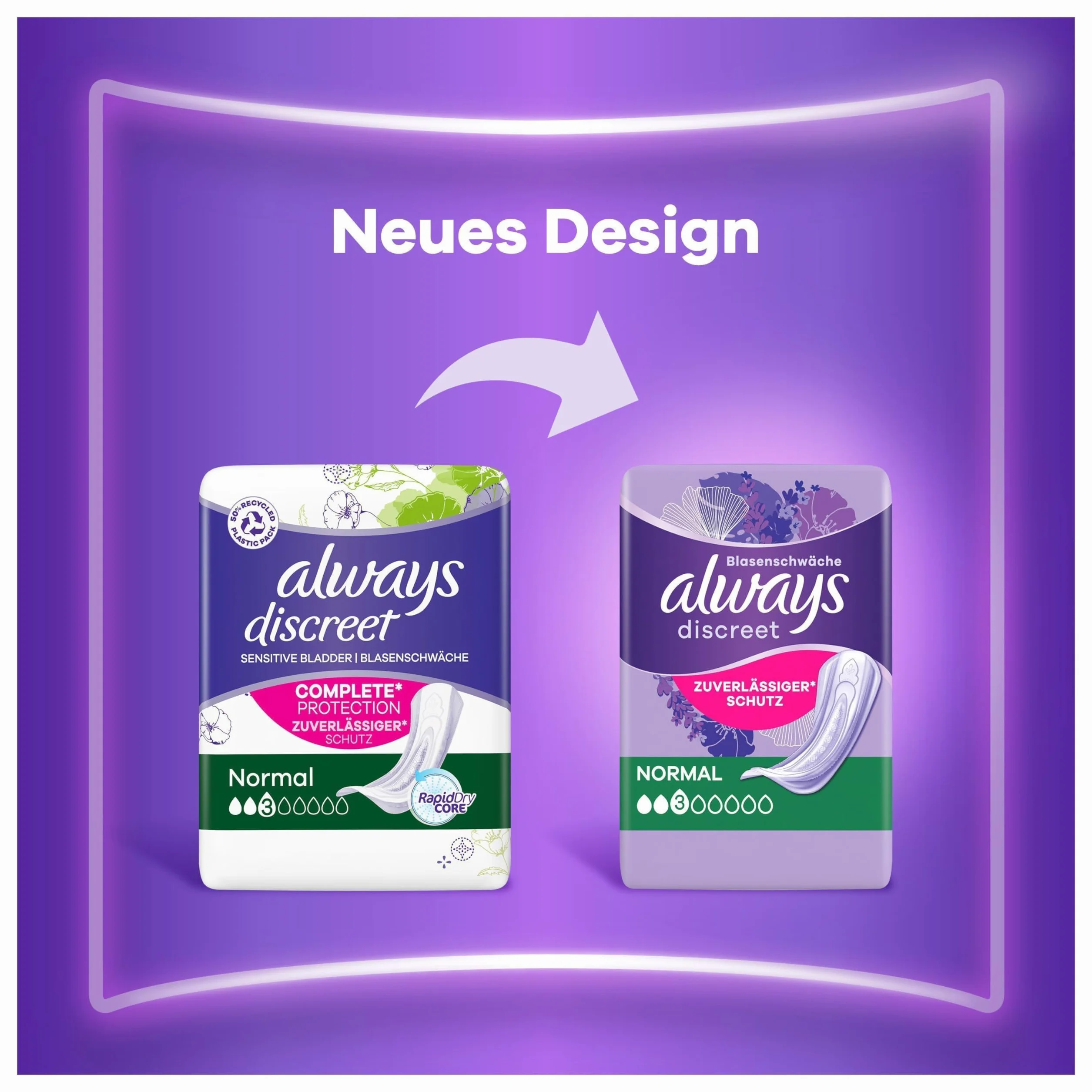 Always Discreet wkładki do inkontynencji dla kobiet, normalne, 30 sztuk, całkowita ochrona, niewiarygodna dyskrecja