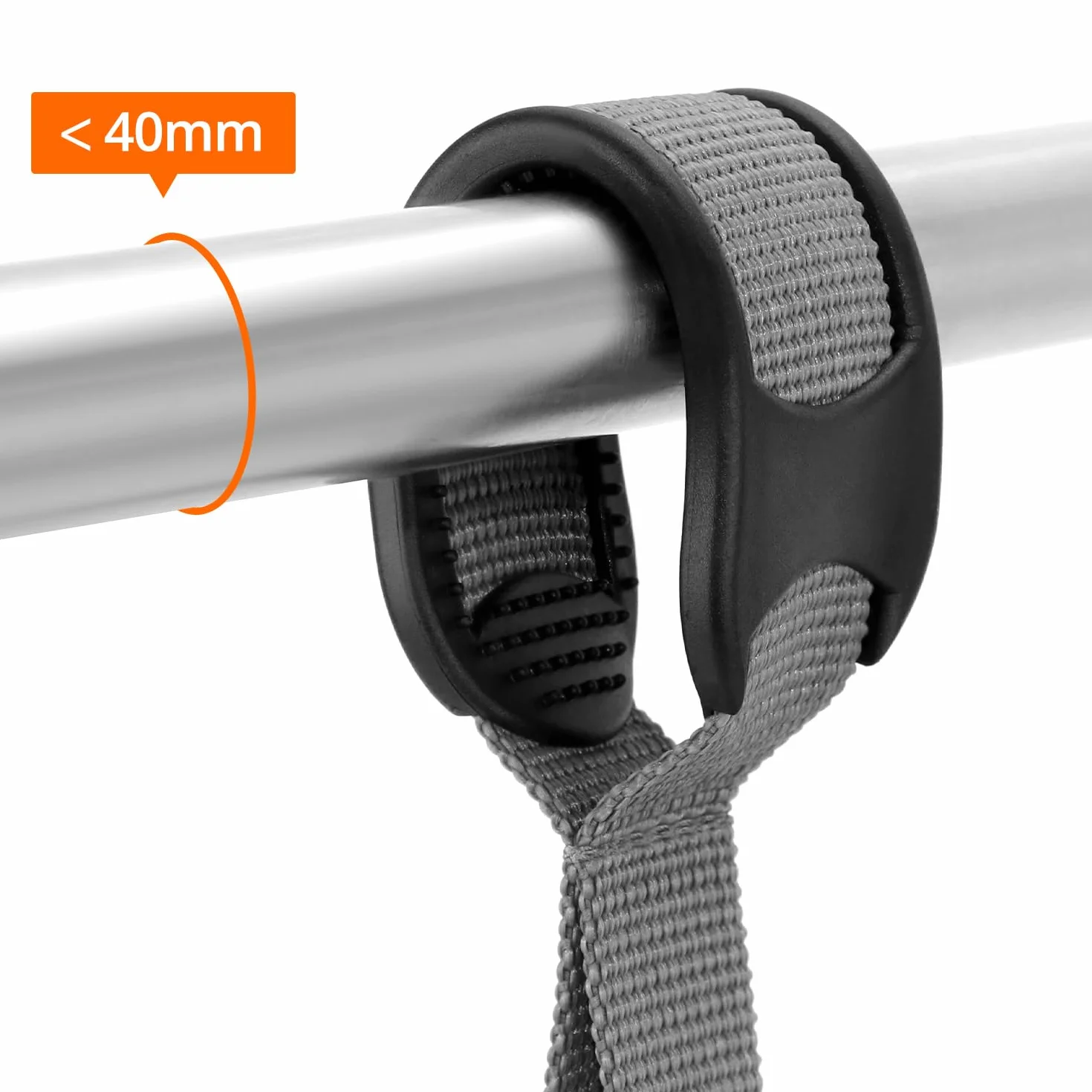 QWORK® Stojak na łóżko z bardzo dużym uchwytem 30 cm, antypoślizgowy i ergonomiczny uchwyt z regulowanym paskiem