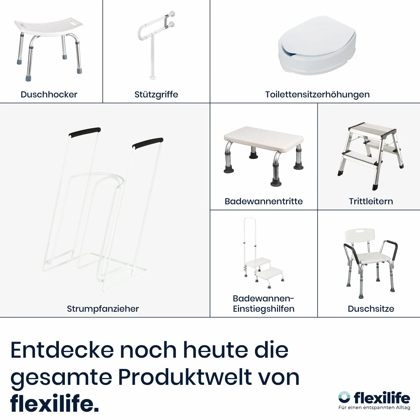 flexilife - Pomoc w zakładaniu skarpet - wysokiej jakości pomoc w zakładaniu skarpet po operacji biodra - Pomoc w zakładaniu skarpet dla seniorów, kobiet w ciąży i osób niepełnosprawnych - system