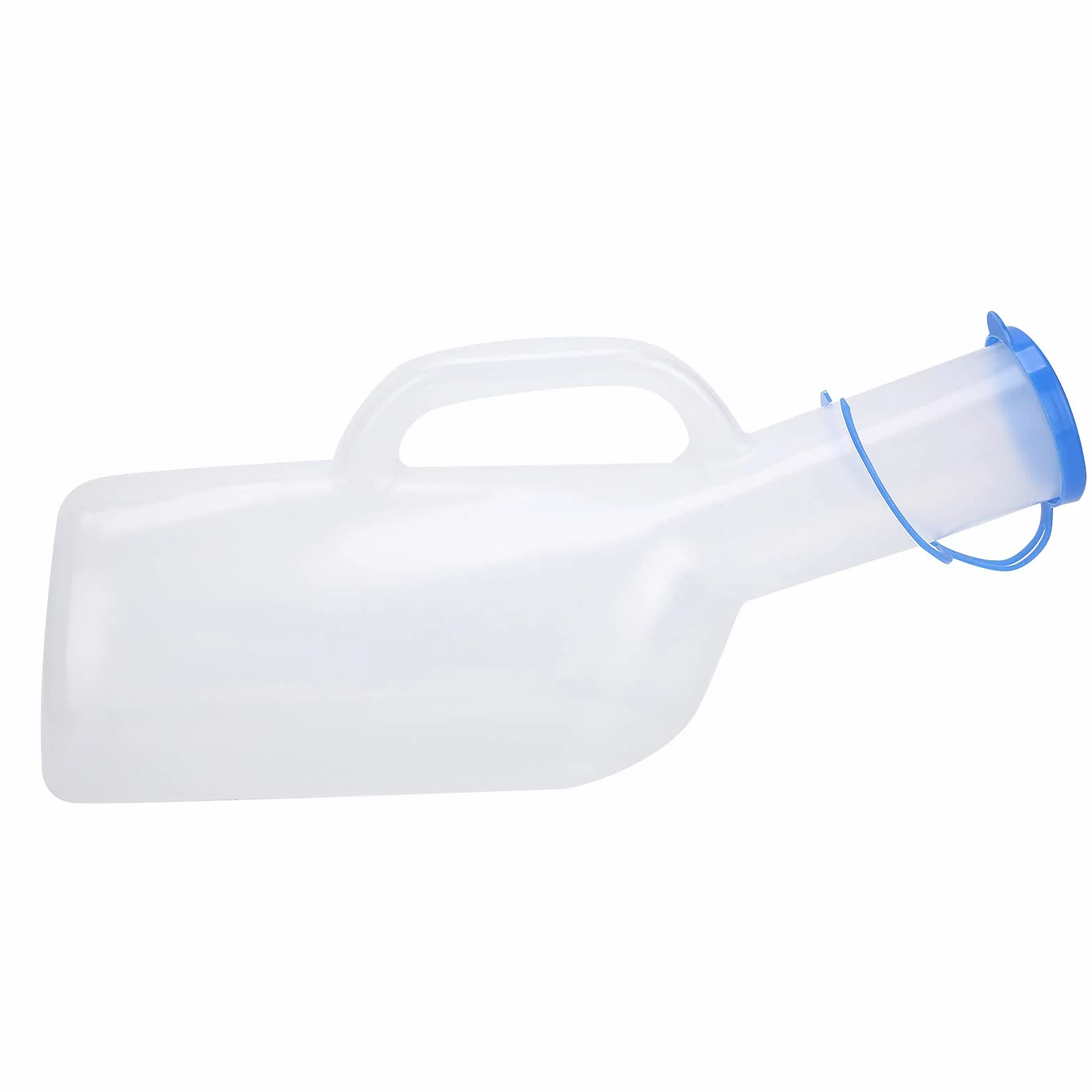 Butelka na Mocz, 1000 Ml Mężczyźni Plastikowy Pisuar Mężczyzna Osoba w Podeszłym Wieku Obłożnie Chory Mocz Butelka na Mocz Toaleta Wielokrotnego Użytku Wiaderko na Mocz Lejek do Zbierania Moczu Worek