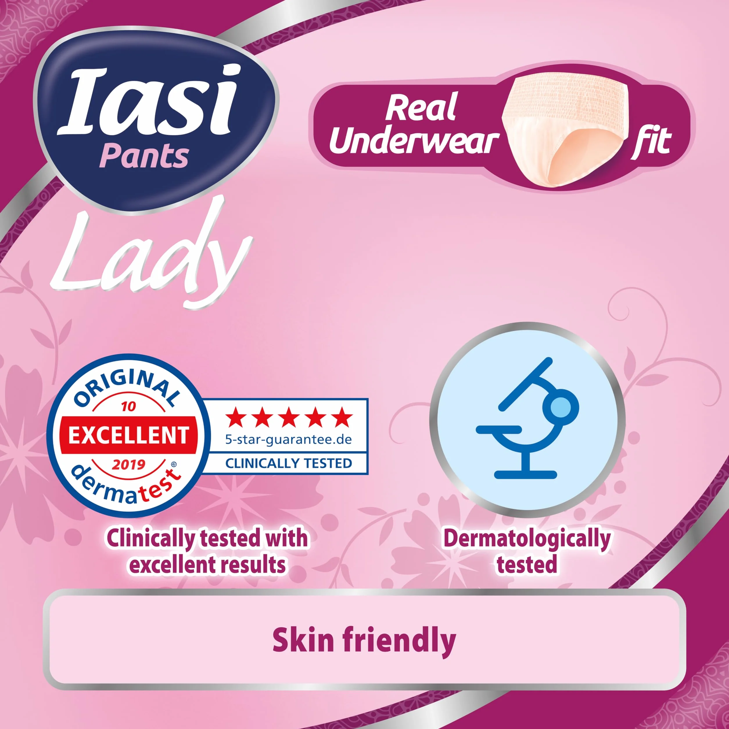 IASI LADY Pants, kompresy dla kobiet z nietrzymaniem moczu, majtki na obfite utrata moczu, wchłanianie plus rozmiar M, 12 sztuk
