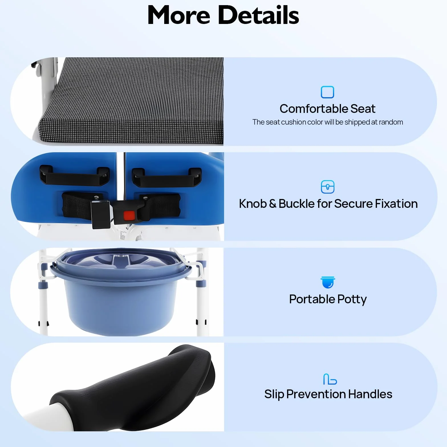 Podnośnik hydrauliczny dla pacjentów, krzesło transferowe z kółkami, podwójne mocowanie, do 10