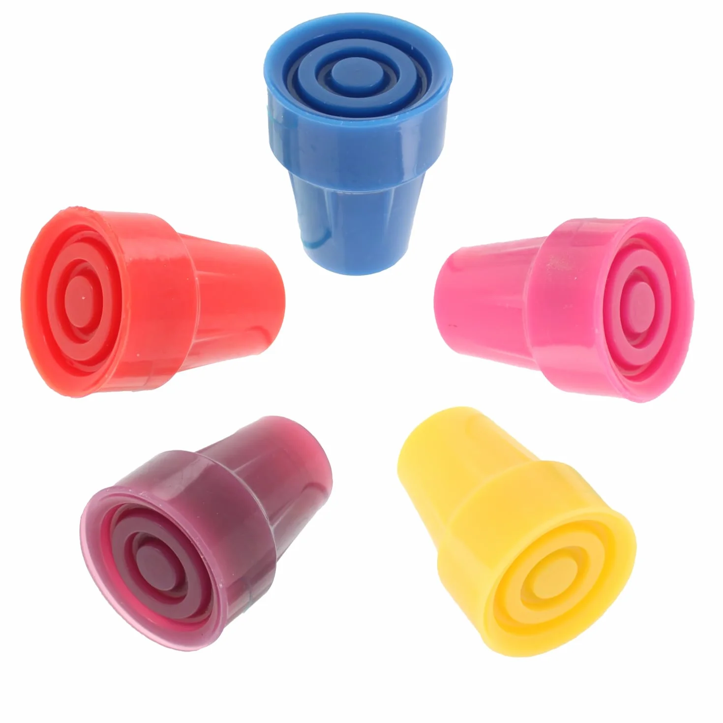 Para niebieskich gumowych tulejek do chodzenia, końcówki do kul - 19 mm i 22 mm - od Lifeswonderful (19 mm)