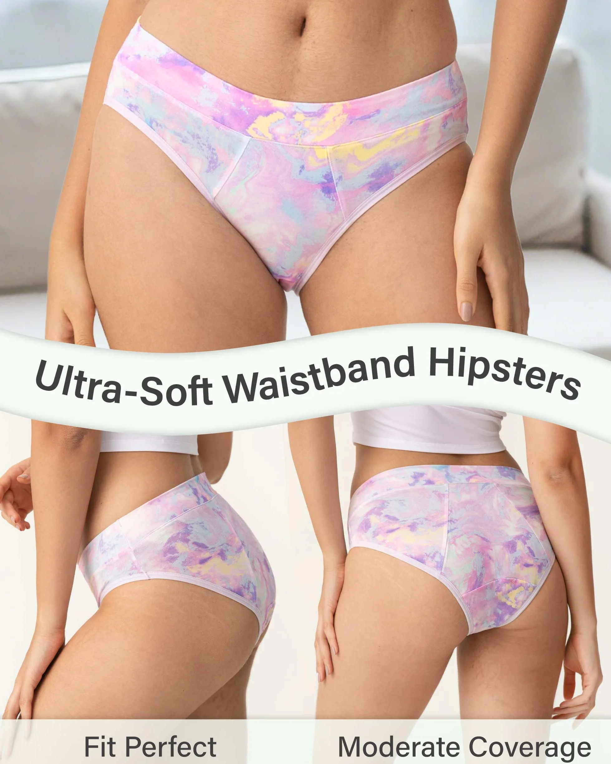 Neione Majtki Menstruacyjne Poporodowe Damskie Supersoft Hipster