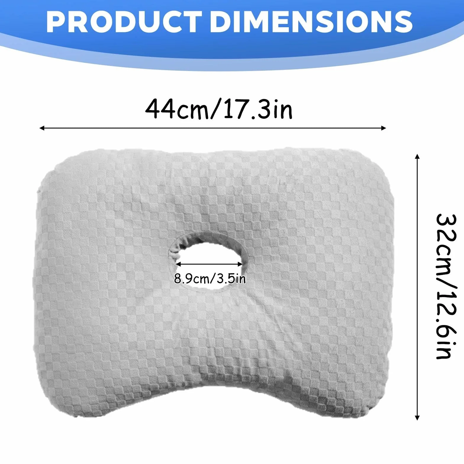 Piercing Ear Hole Pillows, poduszka do piercingu w kształcie pączka, wypełnienie z olyestrem, poduszka do przekłuwania uszu dla osób śpiących na boku, z otworem na ucho, dla osób cierpiących