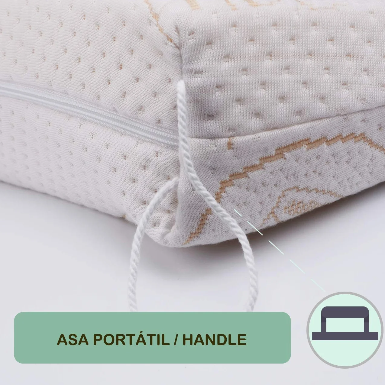 PEKITAS Poduszka Klin Przeciwrefluksowy 50 cm Szerokość 15° Nachylenie Pokrowiec zmywalny AloeVera