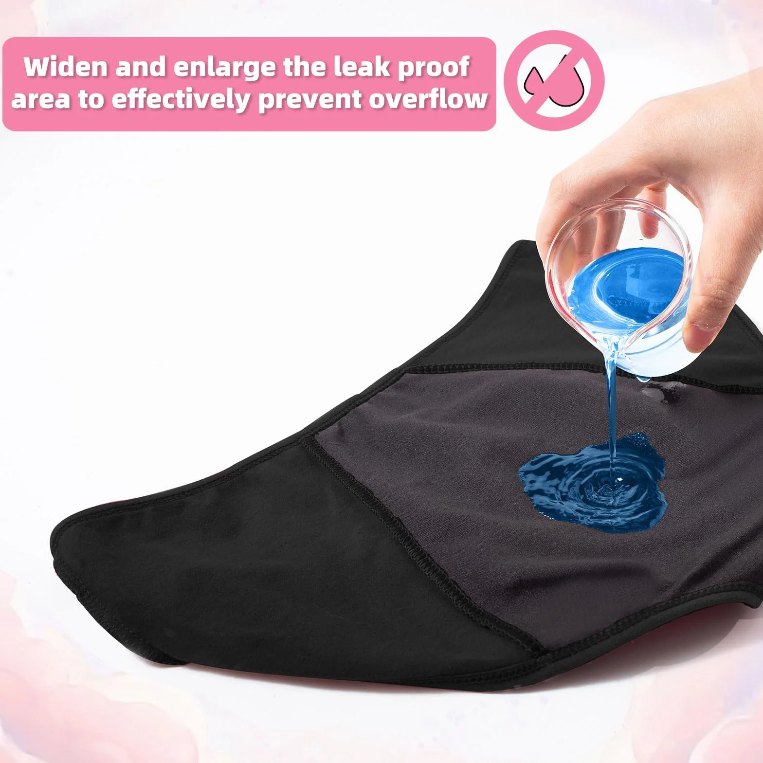 Dziewczęce spodnie menstruacyjne majtki dla nastolatków chłonne majtki miesiączkowe bawełniane majtki cykl menstrualny dla kobiet 8-18 lat (3 Space, 8-10 lat)