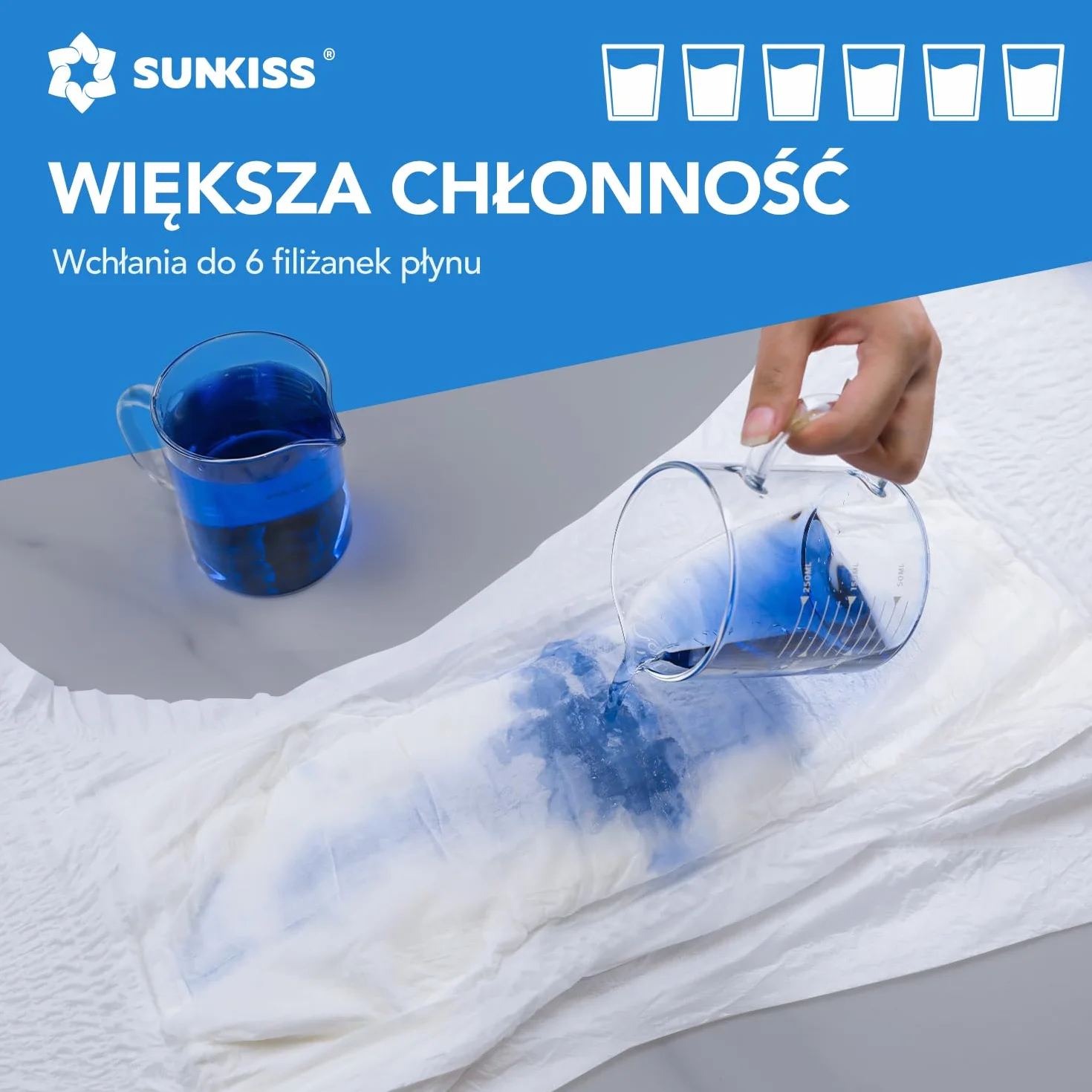SUNKISS TrustPlus spodnie na nietrzymanie moczu dla mężczyzn i kobiet, dla dorosłych, jednorazowa bielizna ochronna, maksymalna chłonność, kontrola zapachu, rozmiar L, 16 szt.