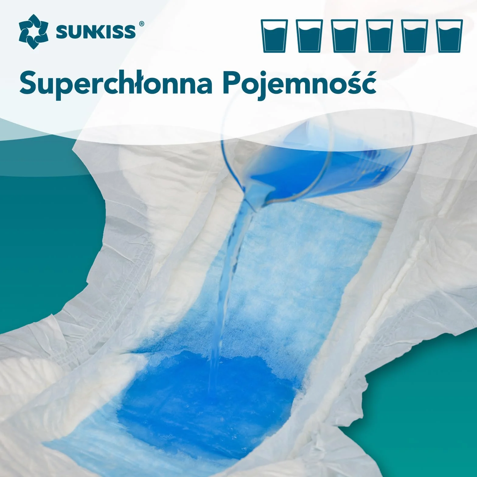 SUNKISS TrustPlus Overnight pieluchy dla dorosłych o najwyższej chłonności, majtki na nietrzymanie moczu unisex z zakładkami dla mężczyzn i kobiet, kontrola zapachu, S, 12 sztuk