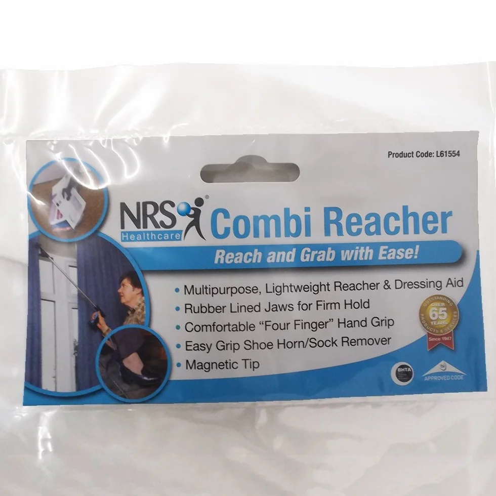 NRS Healthcare Combi-Reacher – 81 cm (32 cale) pomoc do chwytania, kij chwytakowy i zbieracz żwirku