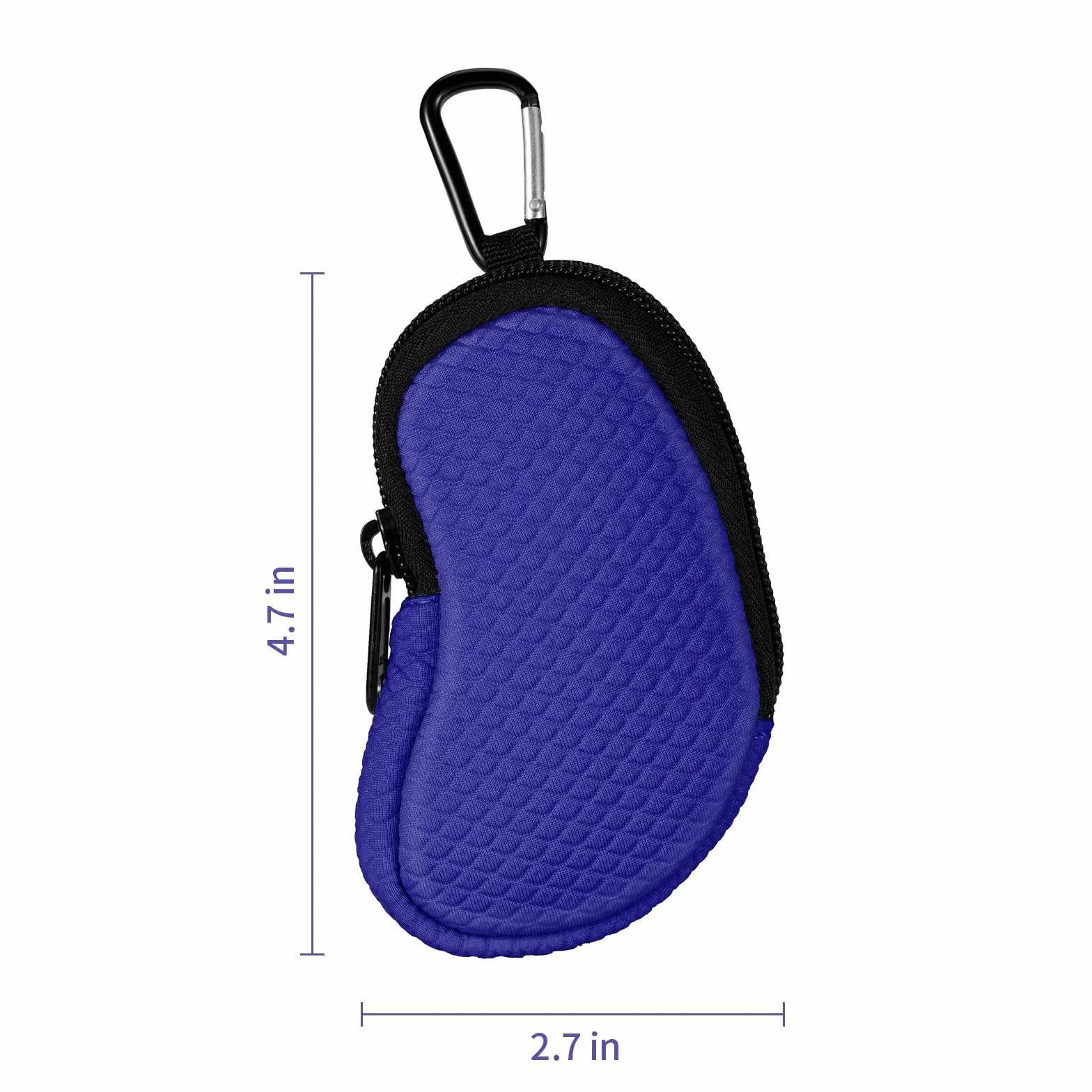 MEDMAX Étui de Transport pour Asthma inhalator, Sac de Rangement léger protection en néoprène avec mousqueton, inhalateur non inclus (étui uniquement) (Bleu marine)