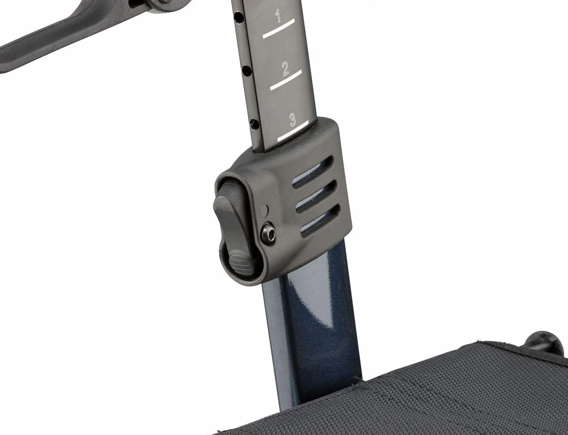 Bischoff & Bischoff Alevo aluminiowy chodzik składany SH 58,5 cm rollator z siedziskiem niebieski
