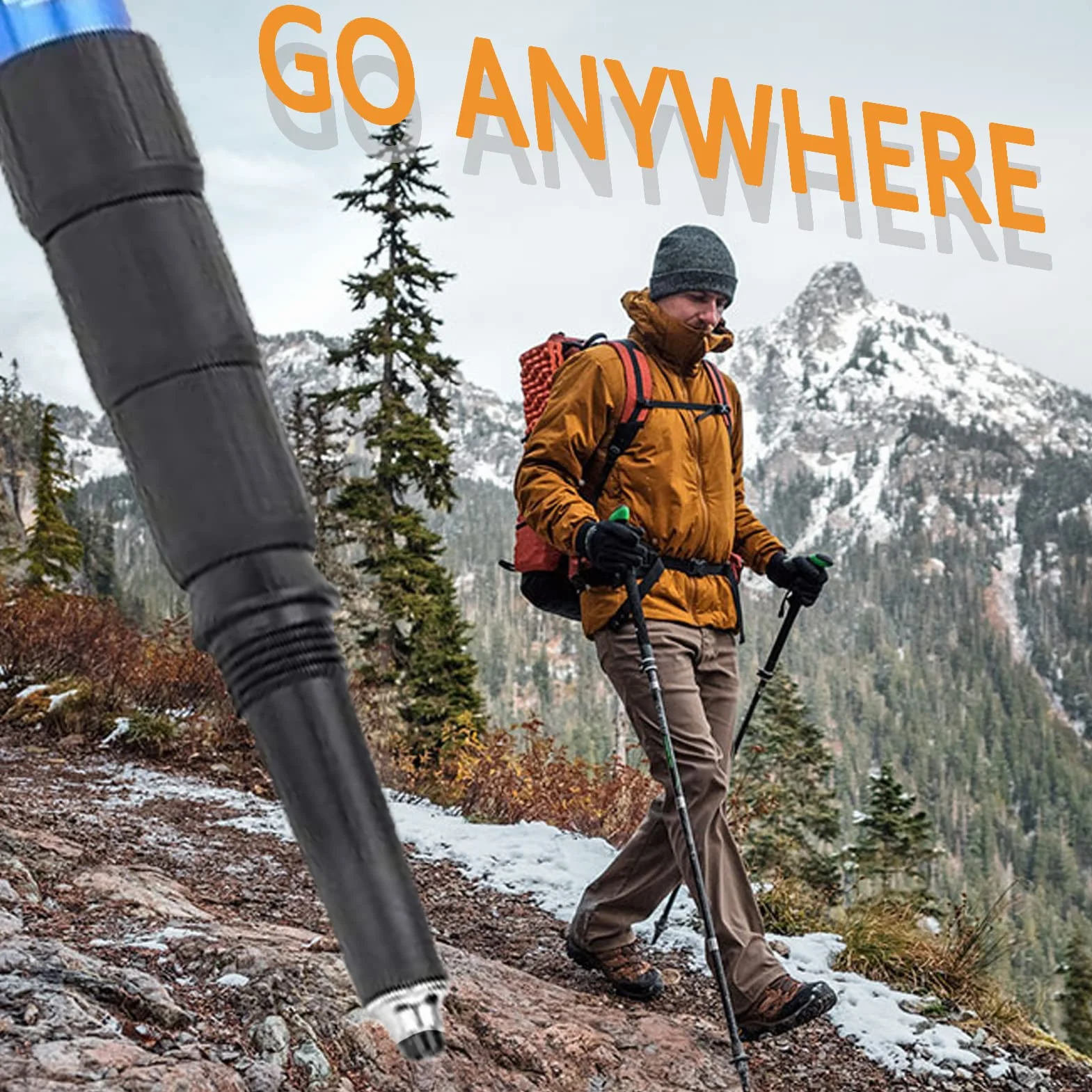 Kije do chodzenia, gumowe końcówki Alpenstock, zapasowe nóżki ze stali węglowej, wolframu, kijki trekkingowe, końcówki do wszystkich kijków