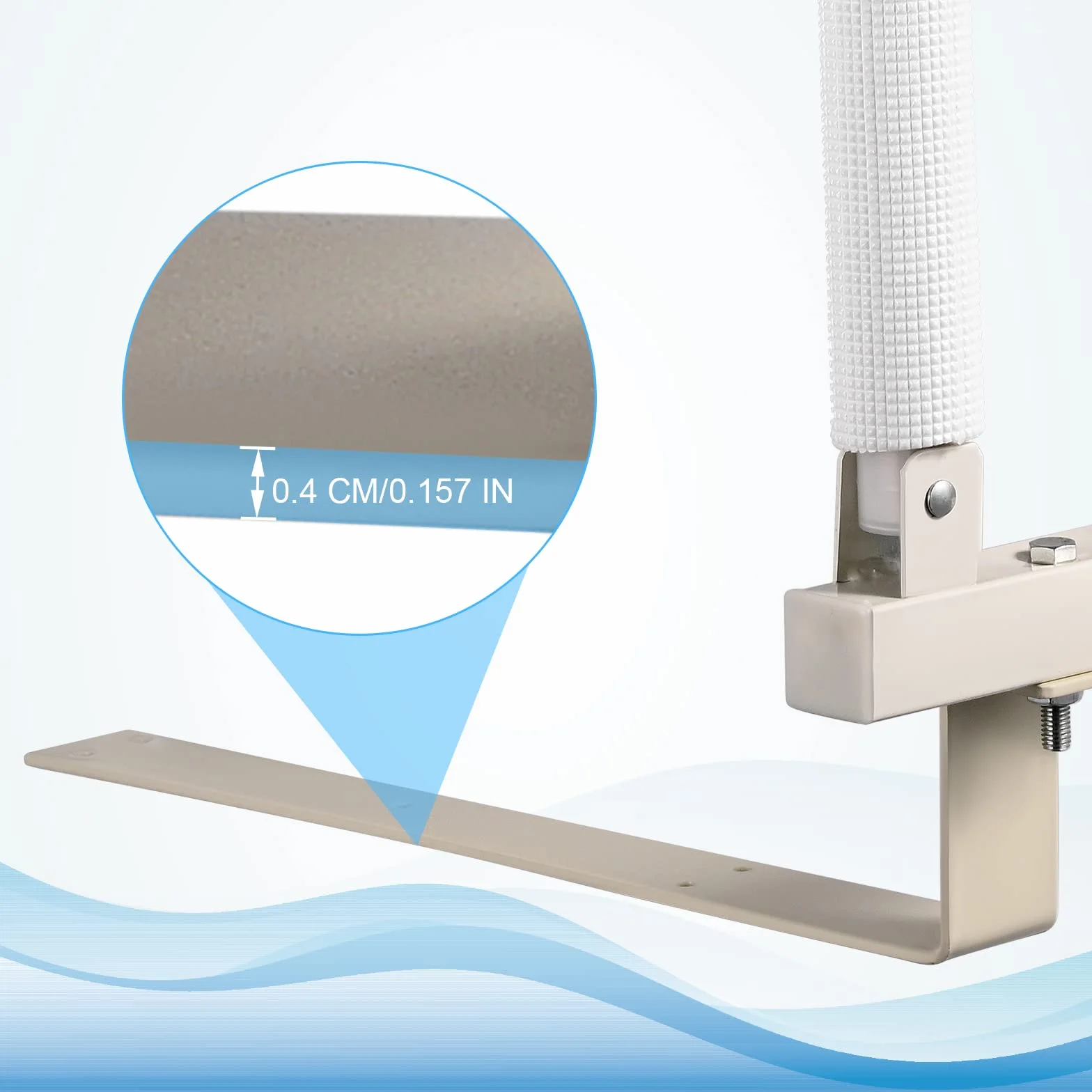 Barierka do łóżka składana 97 x 40 cm ochrona dla osób niepełnosprawnych szpitala