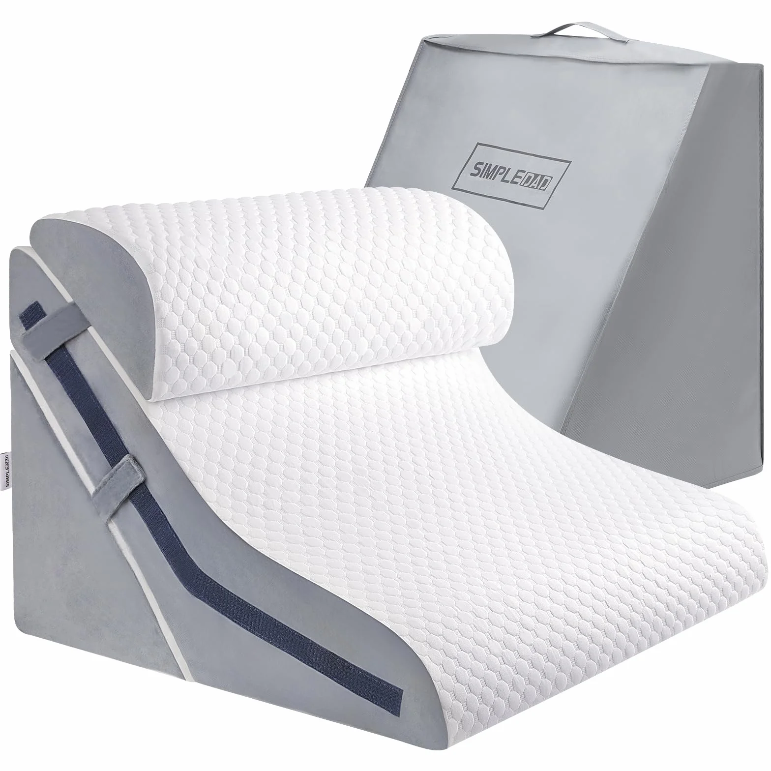 Ortopedyczna poduszka klinowa do spania 15 w 1 regulowana z pianki memory 23-50 cm na refluks