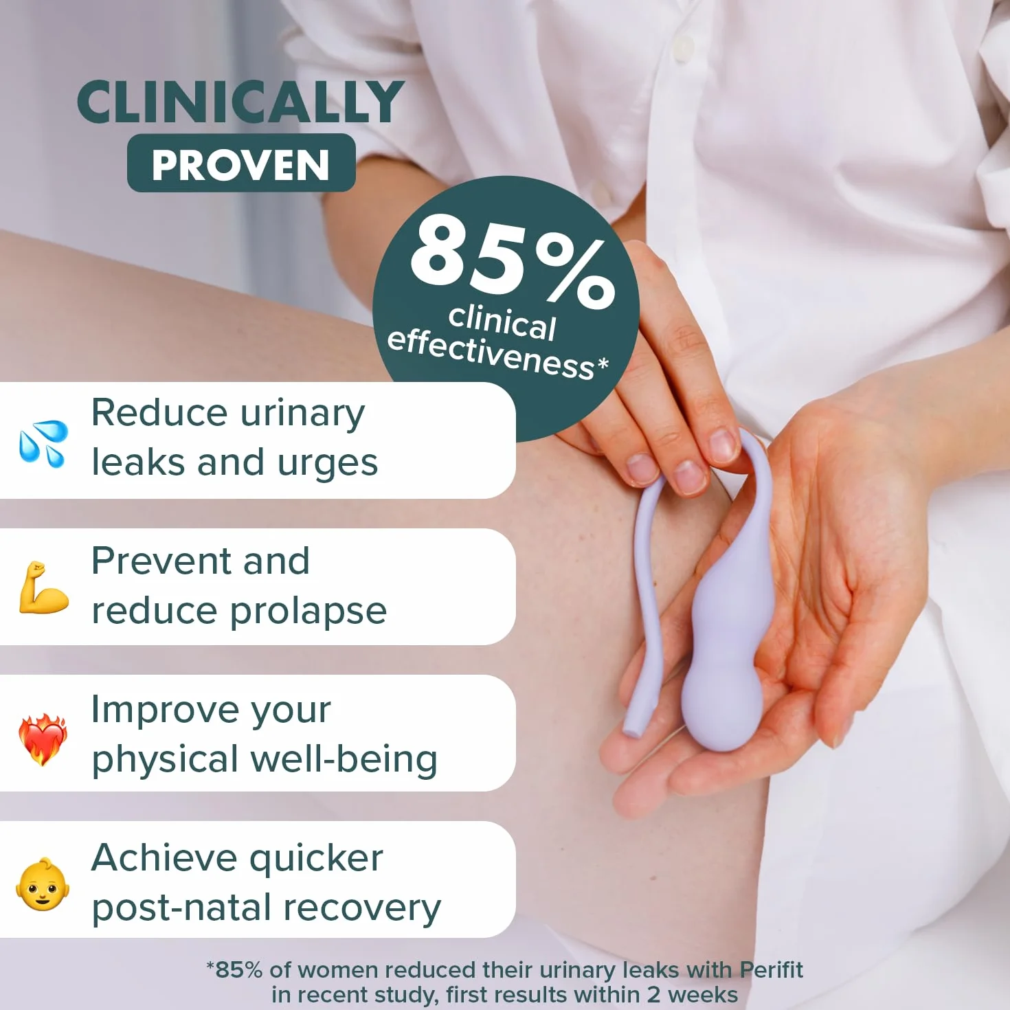 Perifit Care + Przyrząd do ćwiczeń dna miednicy z aplikacją, trener mięśni Kegla