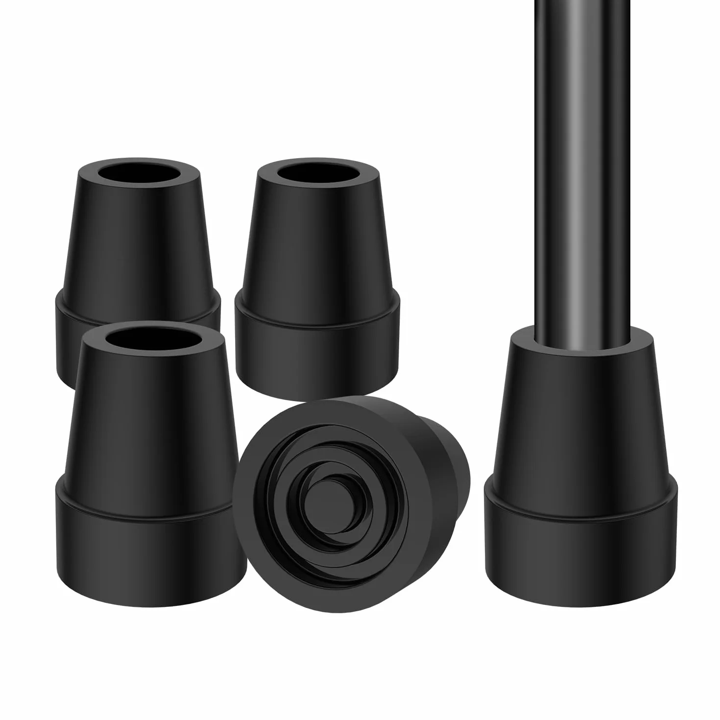 supregear Katyki kulowe 18 mm 19 mm (x4 sztuk) - Końcówki do laski i kuli - gumowe końcówki, końcówki do lasek
