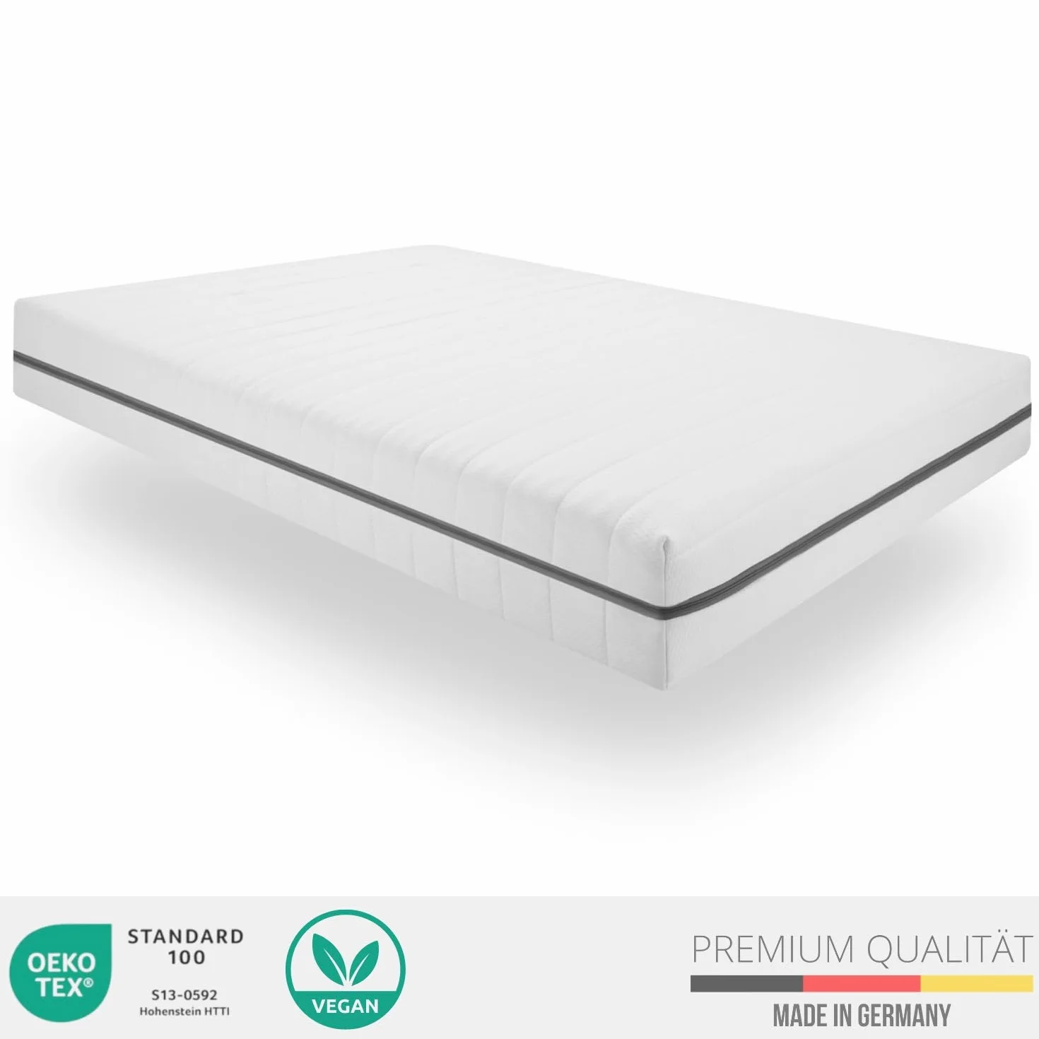 Materac 140x190 cm 18 cm 7-strefowy z zimnej pianki H3 H4 podwójny stopień twardości oddychający