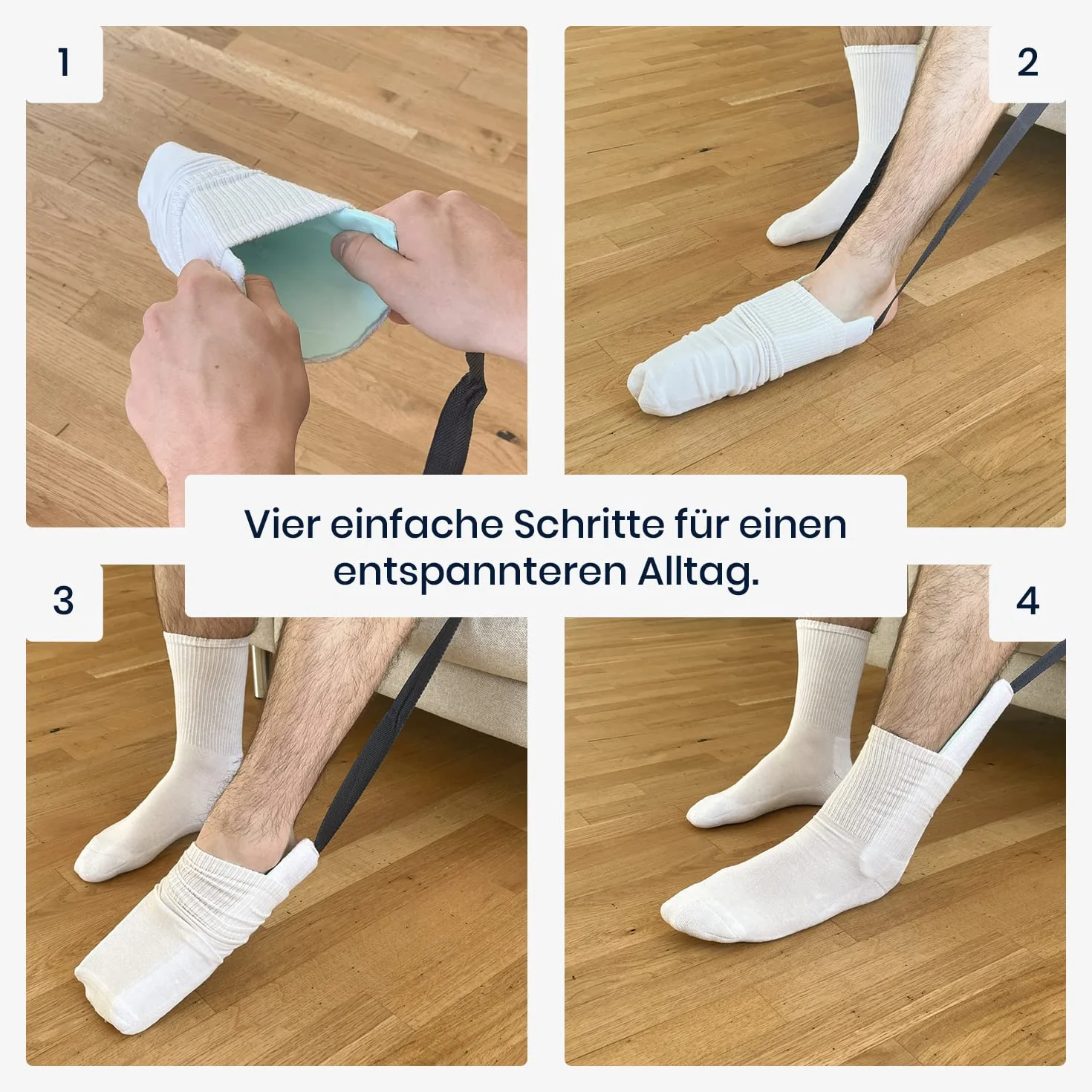 flexilife - Pomoc w zakładaniu skarpet - wysokiej jakości pomoc w zakładaniu skarpet po operacji biodra - Pomoc w zakładaniu skarpet dla seniorów, kobiet w ciąży i osób niepełnosprawnych - system