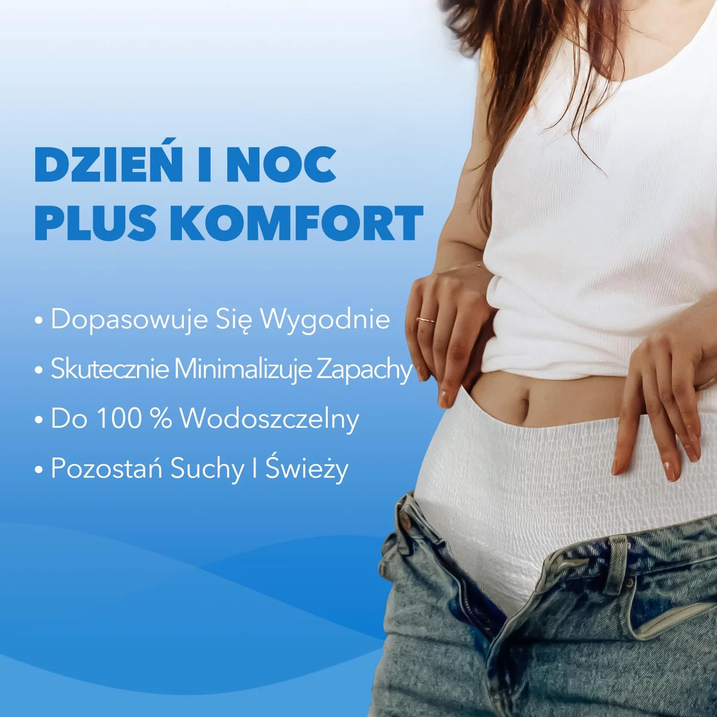 SUNKISS TrustPlus spodnie na nietrzymanie moczu dla mężczyzn i kobiet, dla dorosłych, jednorazowa bielizna ochronna, maksymalna chłonność, kontrola zapachu, rozmiar L, 16 szt.