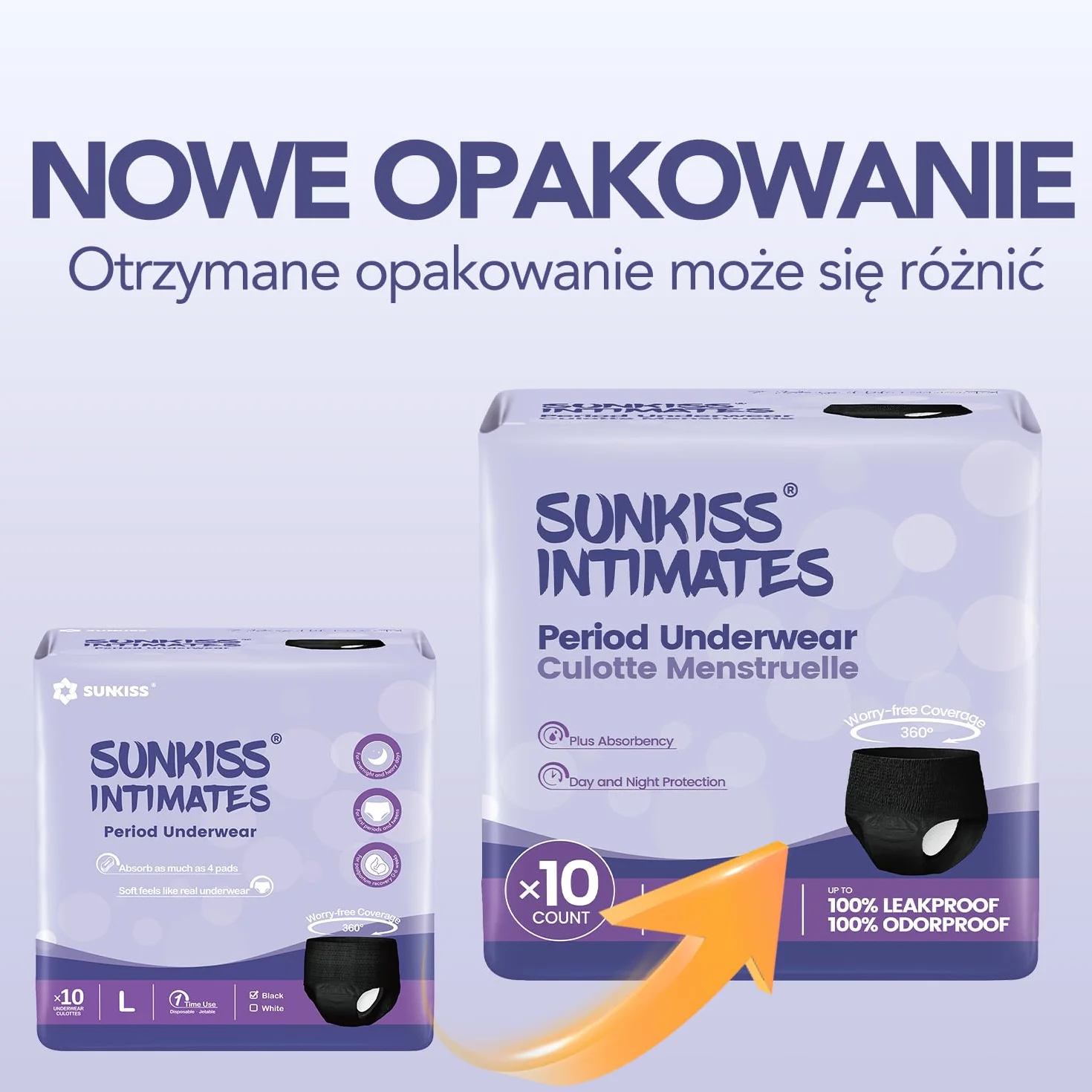 Jednorazowe majtki menstruacyjne dla kobiet z obfitym krwawieniem, bezzapachowa bielizna poporodowa, czarne, XL, 10 sztuk