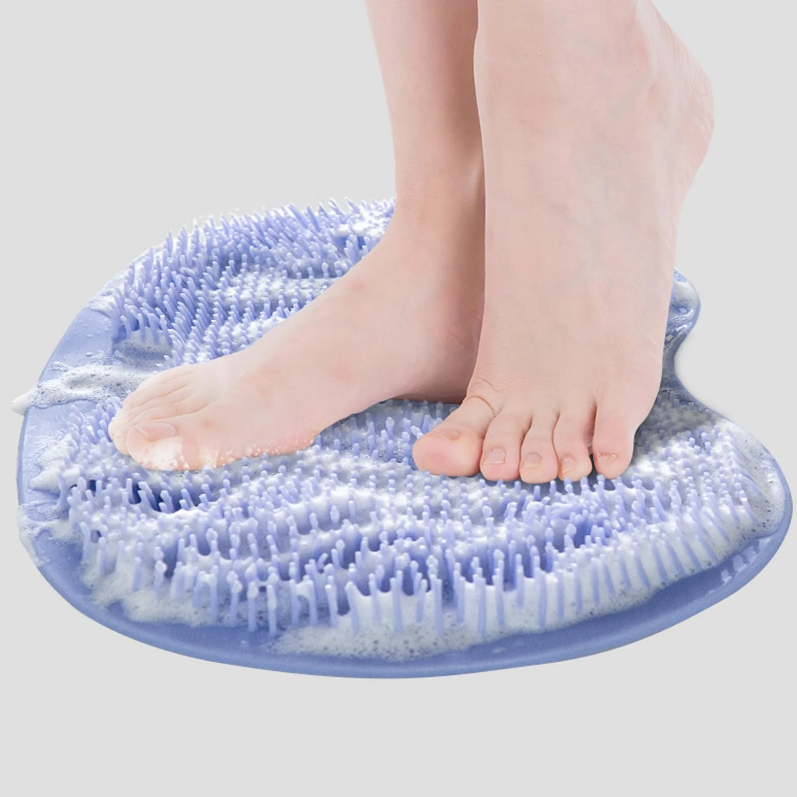 Antypoślizgowa mata do masażu, płuczka do stóp z przyssawkami, antypoślizgowa podkładka do masażu pod prysznic, masażer do stóp Scrubber Cleaner Zmniejsza ból i poprawia krążenie krwi w stopach