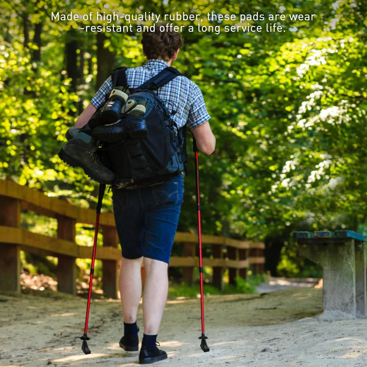 10 sztuk gumowych ochraniaczy do kijków do nordic walking, kijek do chodzenia po Nordic, wymienne końcówki antypoślizgowe, akcesoria dla turystów i kempingów
