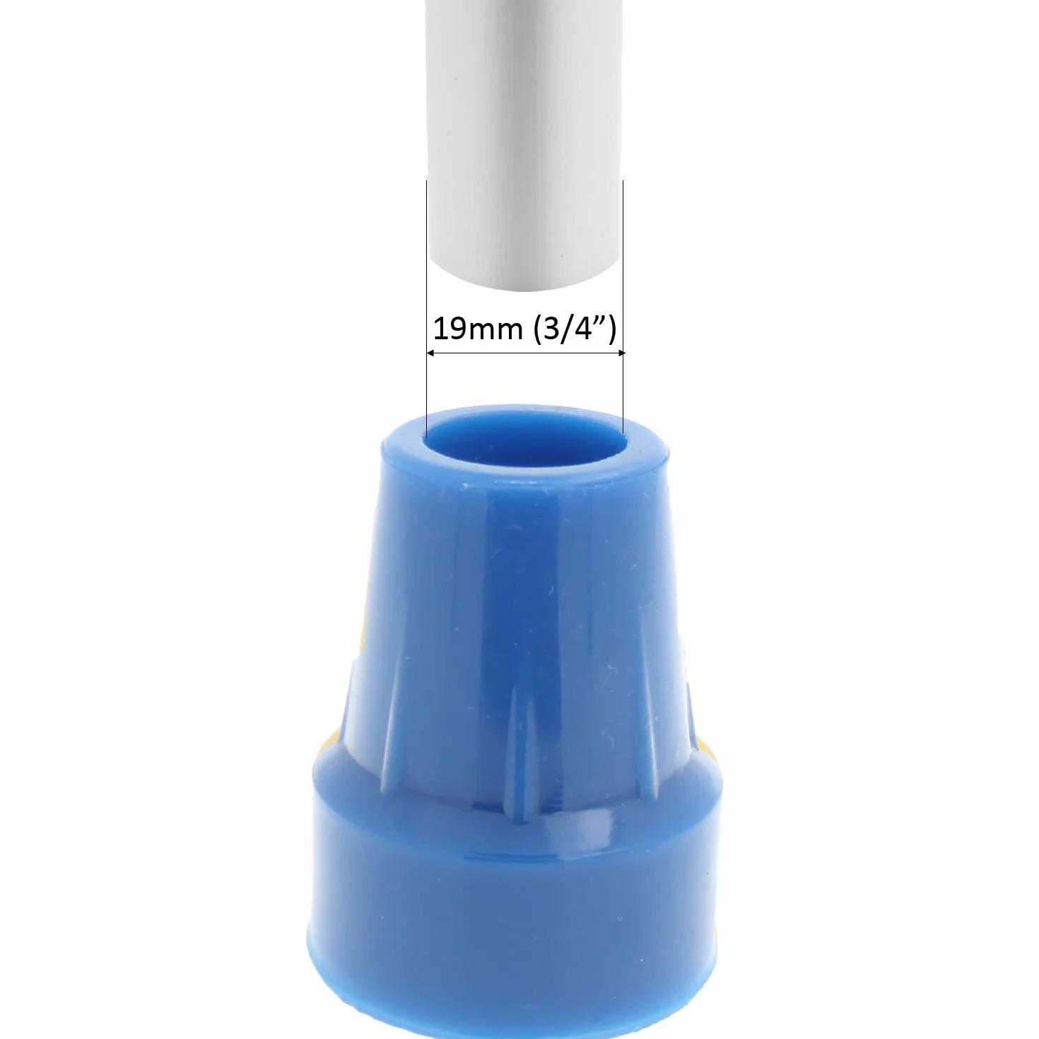 Para niebieskich gumowych tulejek do chodzenia, końcówki do kul - 19 mm i 22 mm - od Lifeswonderful (19 mm)