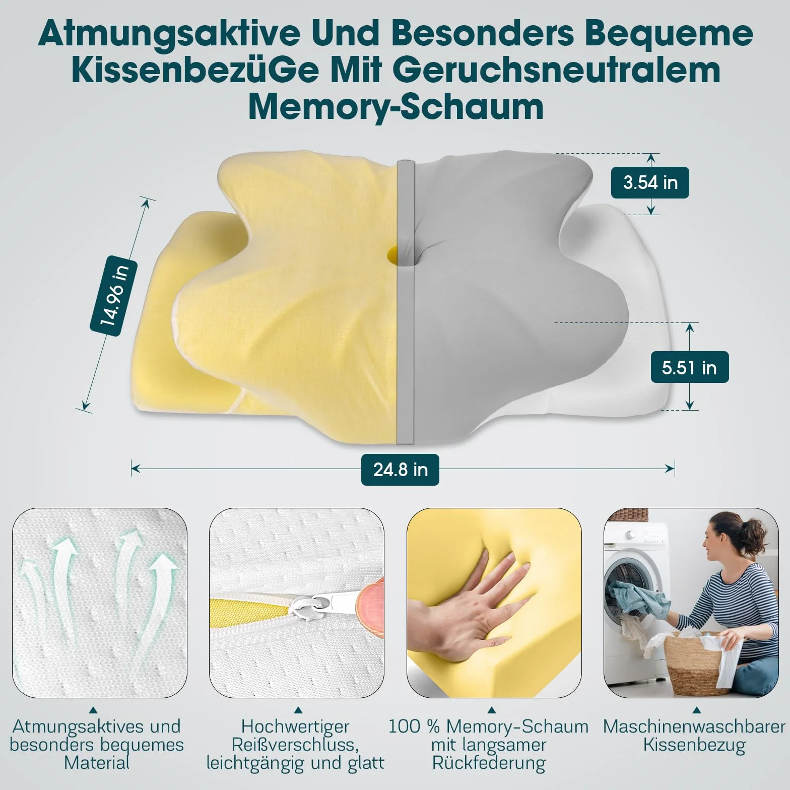 Poduszka pod kark z pianki z pamięcią kształtu ortopedyczna ergonomiczna