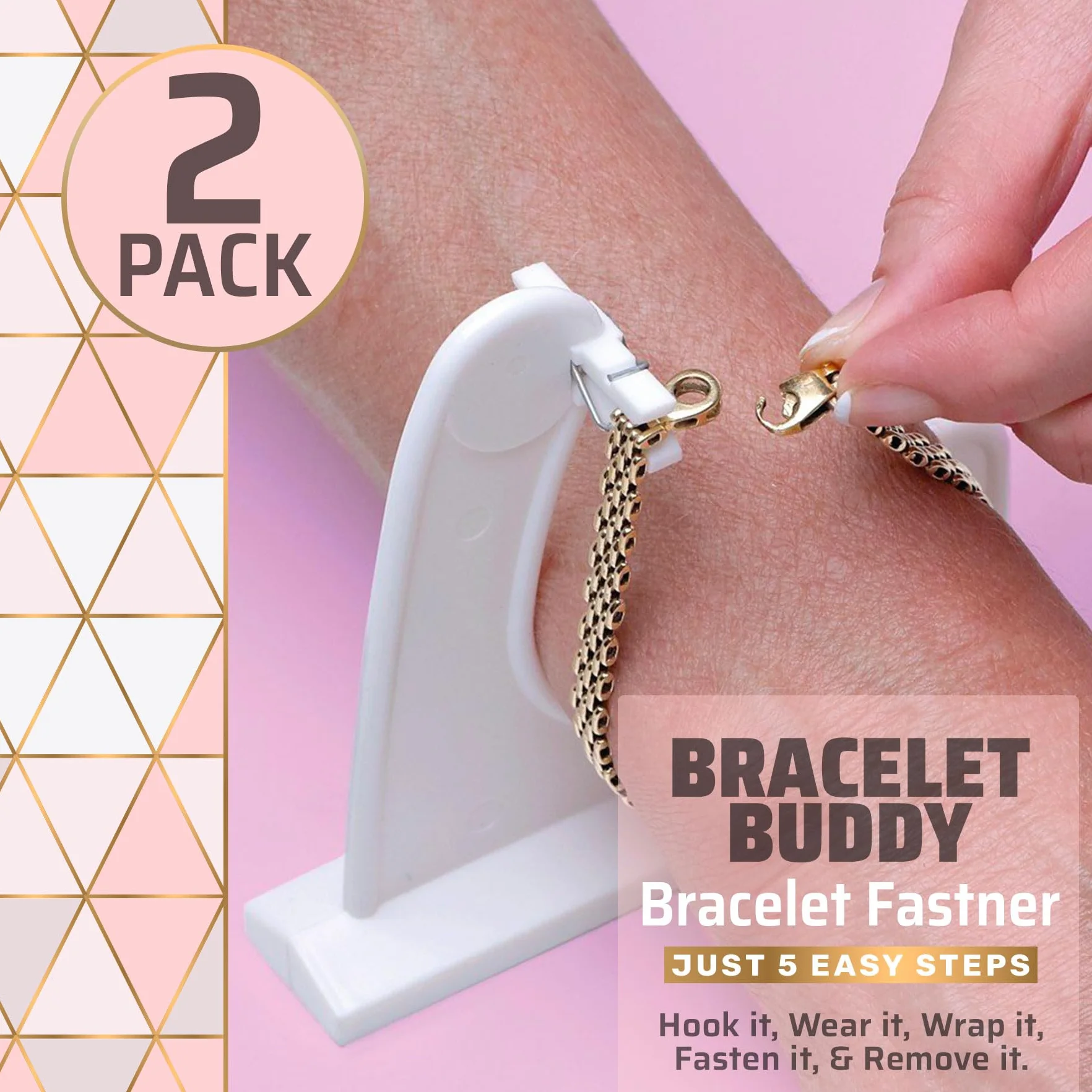 Medca Bracelet Buddy- Biżuteria Pomocnik zapinania pomocy szybko zapinać i odpinać bransoletki lub zegarki - 2 Pack
