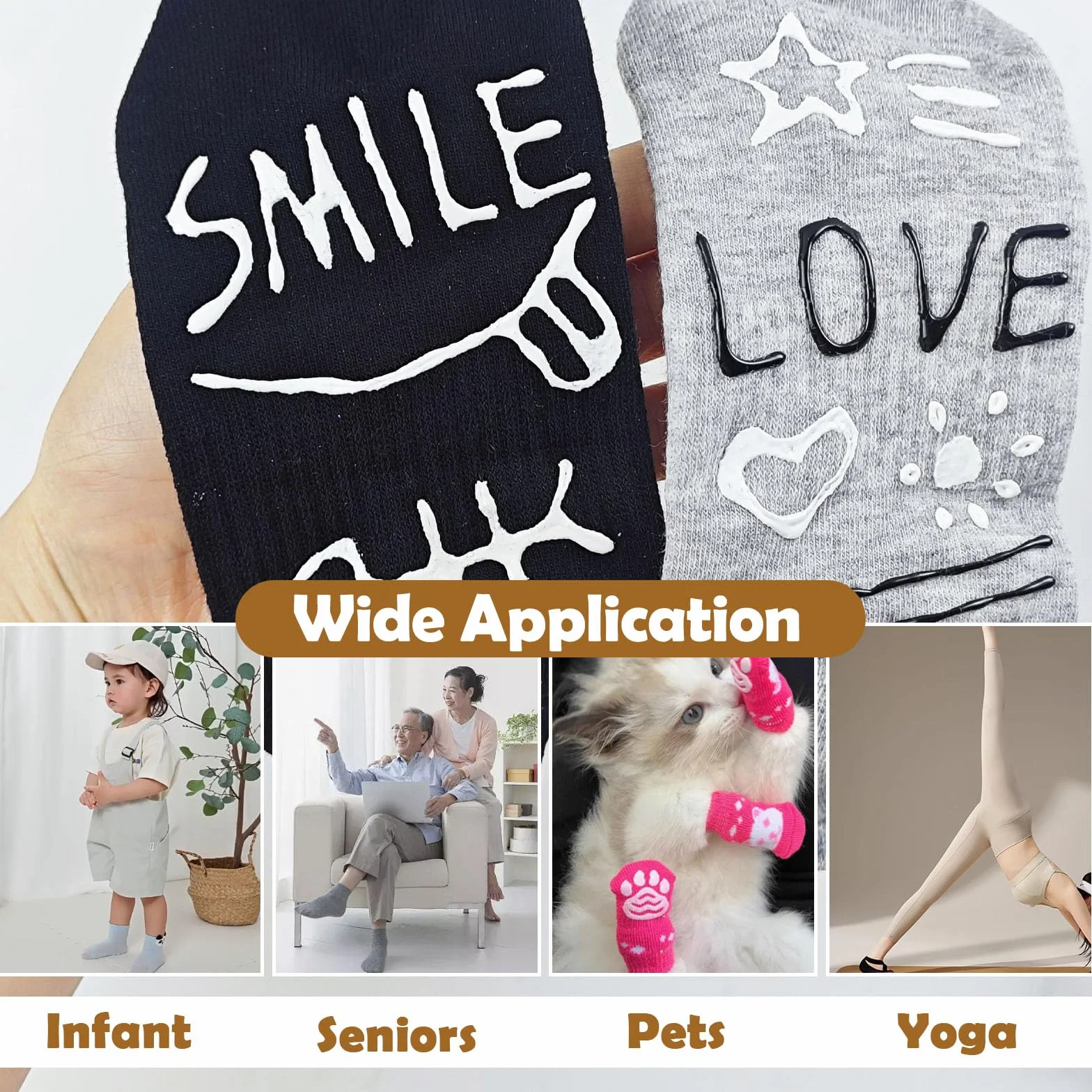 EIGTWEN Sock Stop antypoślizgowy stoper do skarpet, 100 g, płynny wodoodporny, zapewnia antypoślizgową ochronę wszystkich rodzajów powierzchni, nadaje się do wieszaków na ubrania, dywanów i mat