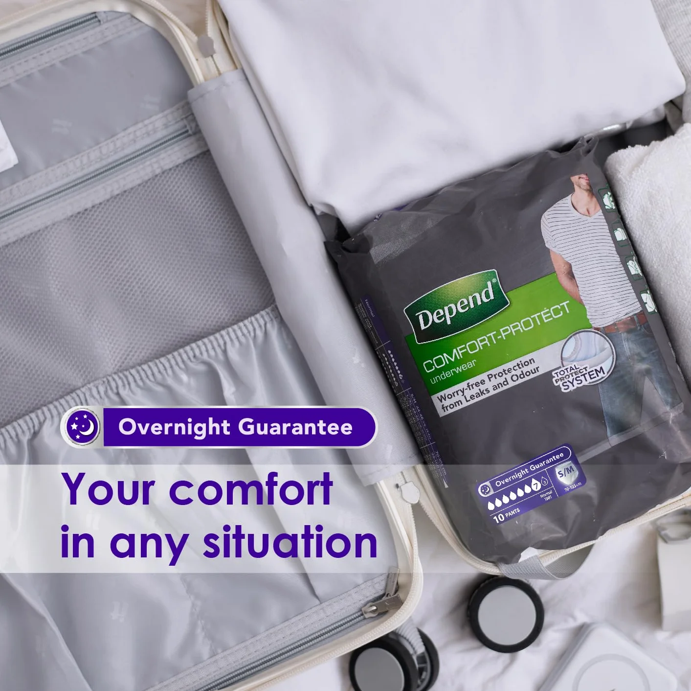 Depend Comfort Protect Bielizna na Nietrzymanie Moczu, S/M
