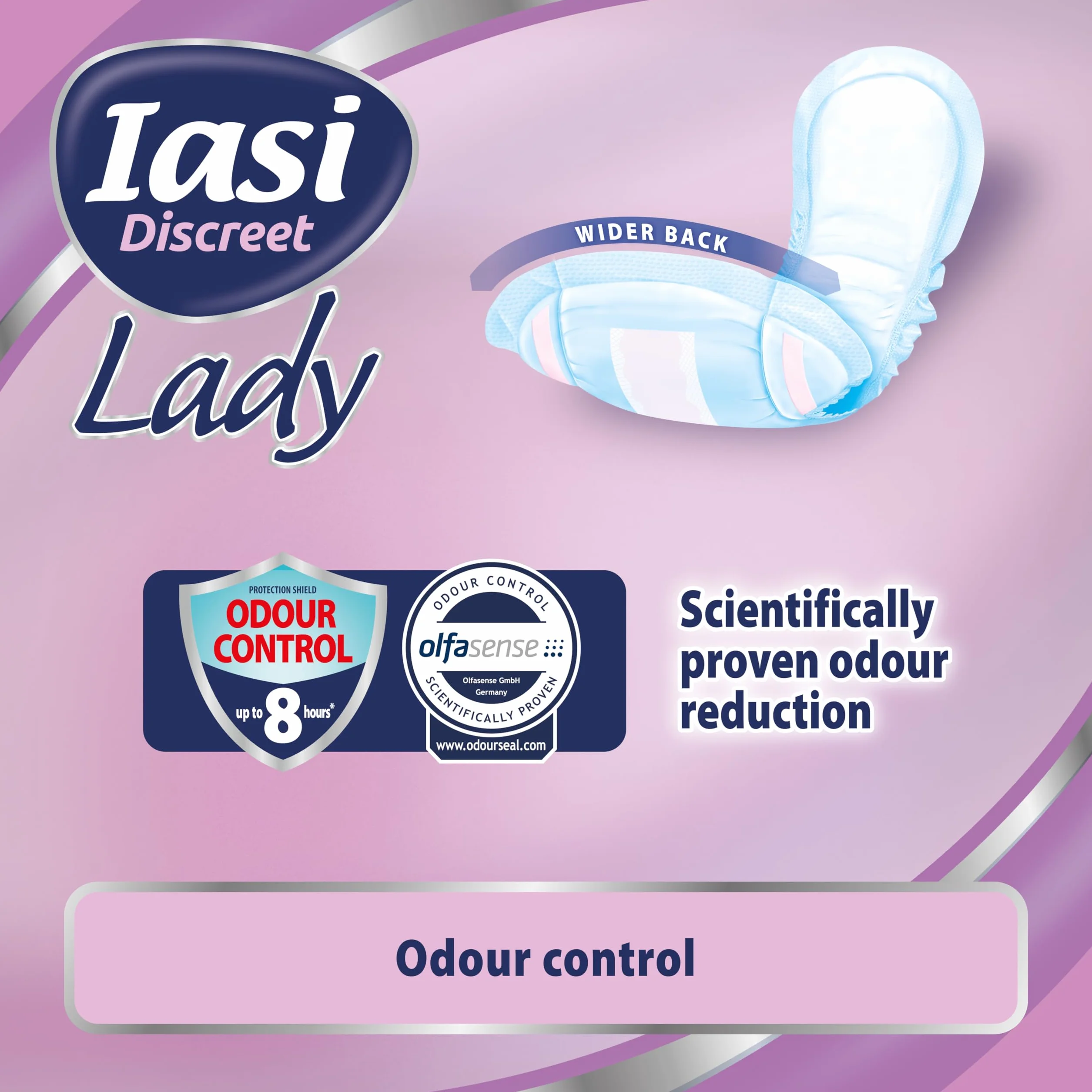 IASI Dyskretny LADY, Sorbenty do wycieku moczu Kobiece lekkie i umiarkowane, Super rozmiar, 10 jednostek