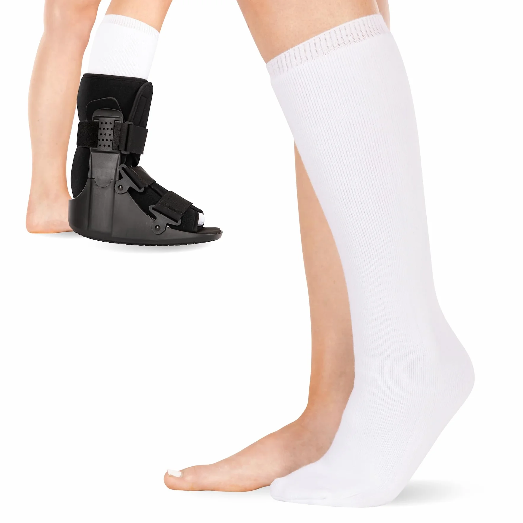 BraceAbility Zapasowe buty ortopedyczne do chodzenia | Skarpety medyczne do noszenia pod chodzikami pod krzywkami i odlewy butów ze złamaniami (pojedyncze)