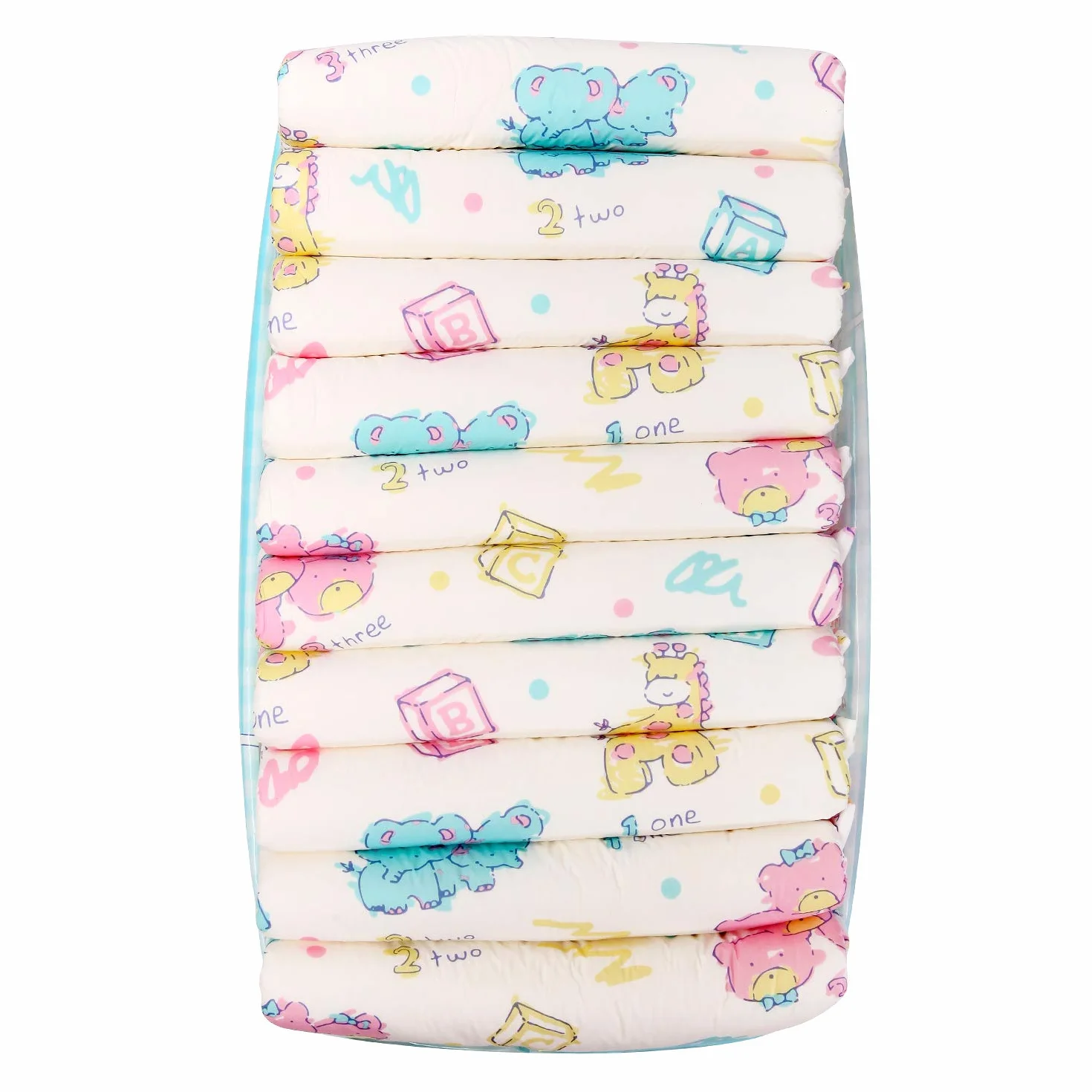 Littleforbig Drukowane krótkie pieluchy dla dorosłych 10 sztuk Vintage Baby M