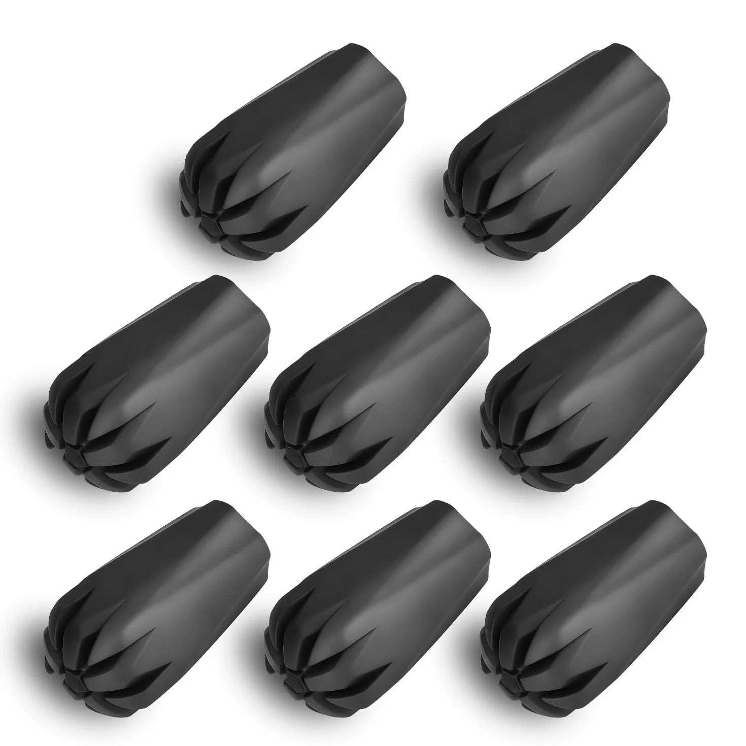 supregear Wymienne Końcówki Do Kijów Trekkingowych/wędrówkowych, Antypoślizgowe Gumowe Ochraniacze na Końce Lasek Do Chodzenia, Średnica Otworu 11 mm (0,4"), 8 Sztuk