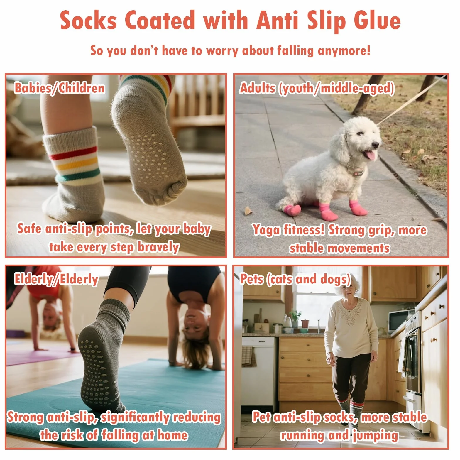 Sock Stop antypoślizgowa 100 g przezroczysta farba antypoślizgowa na bazie wody (nie lateks), do tekstyliów, bezpieczna przyczepność na gładkich podłogach, łatwe zastosowanie z butelki