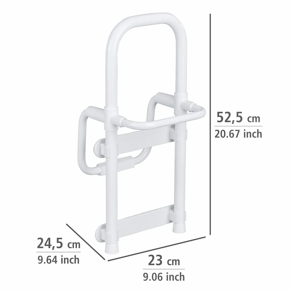 WENKO szyna bezpieczeństwa do wanny Secura regulowana 120 kg aluminium 23 x 52,5 x 24,5 cm biała