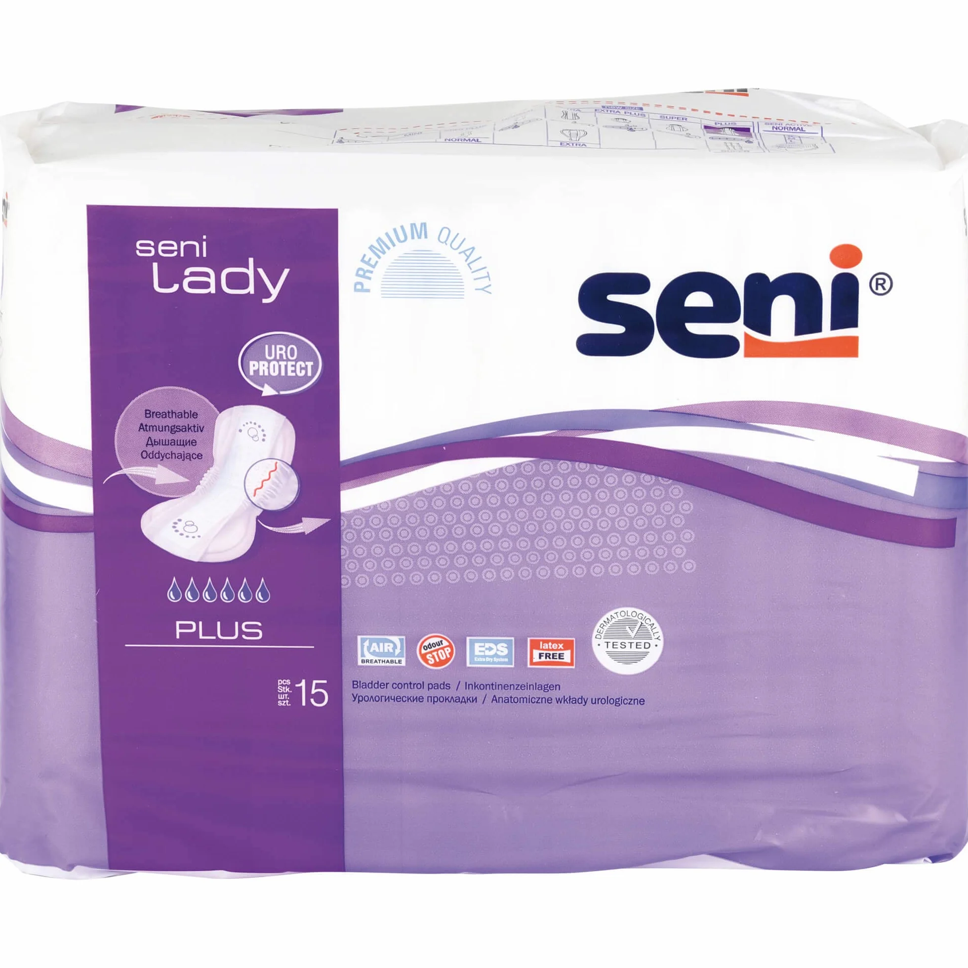 Wkładki Urologiczne Dla Kobiet Seni Lady Plus 20,5x42cm 15 szt.