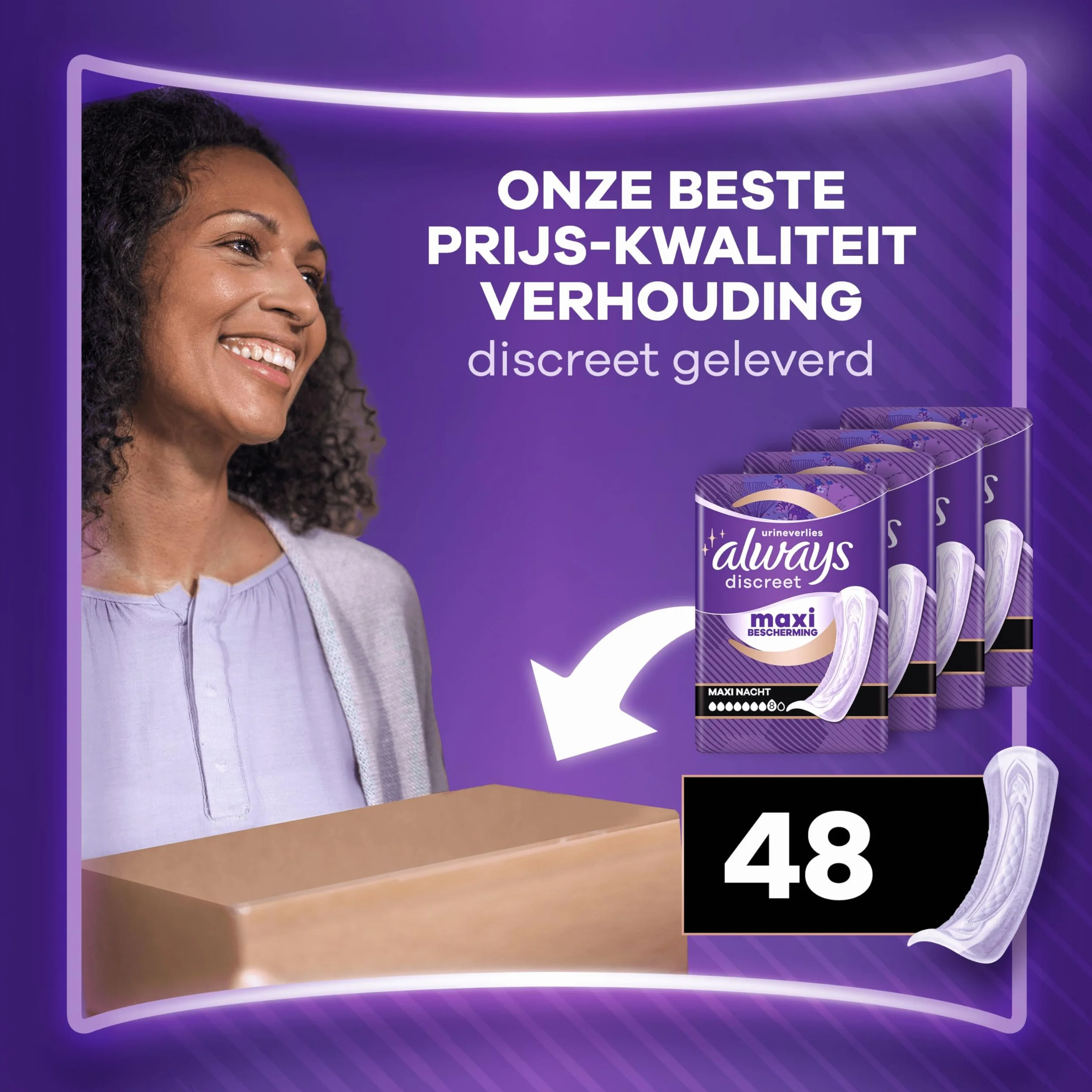Always Discreet Incontinence Pads Women Ultimate Night Absorbency 8 48 sztuk
