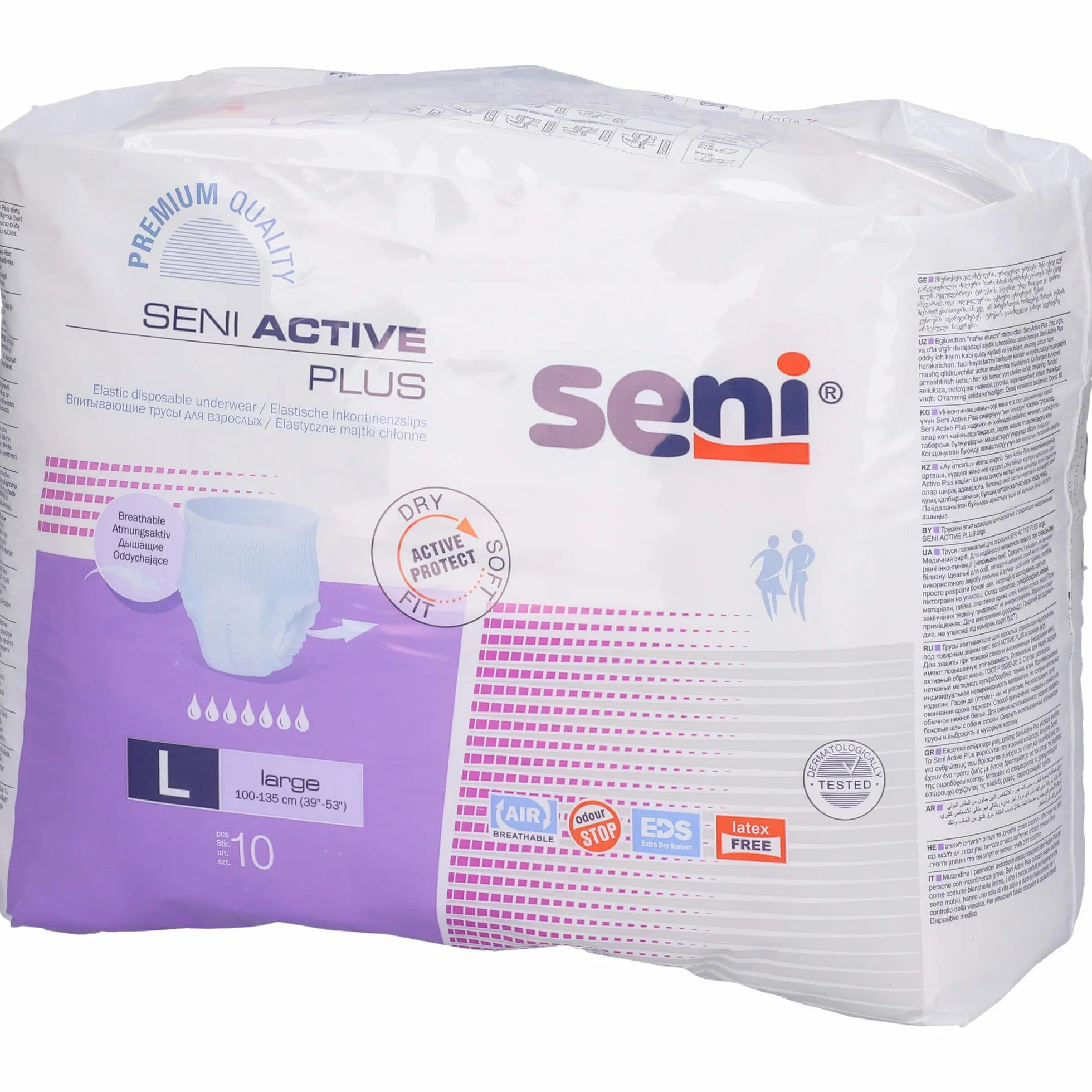 Seni Active Plus majtki inkontynencyjne rozmiar L (1 x 10 sztuk)