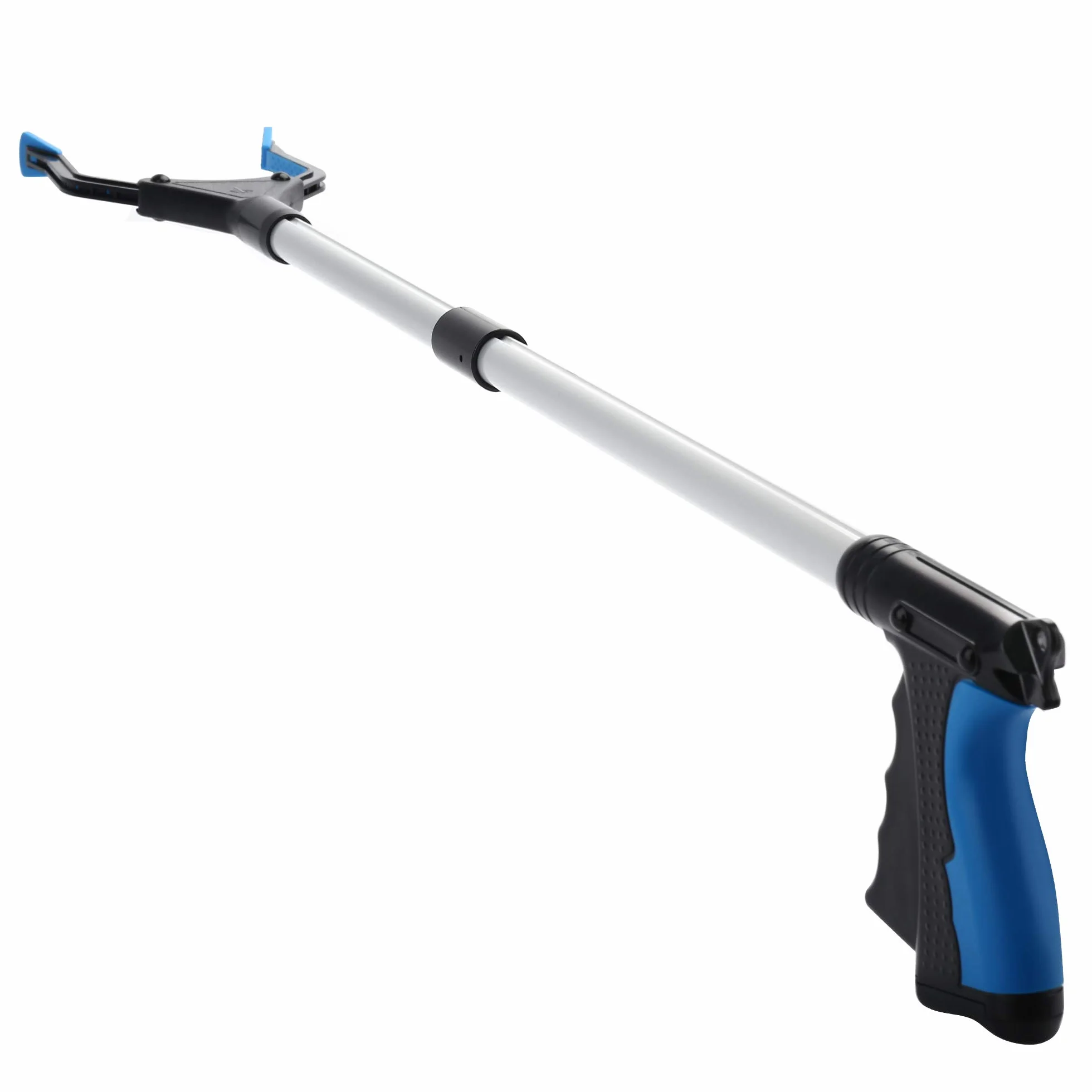 Narzędzie Reacher Grabber, 81 cm składany uchwyt dla osób starszych, lekki bardzo długi poręczny chwytak do kosza, narzędzie wspomagające dotarcie do śmieci, gwoździ, wytrychacz śmieci, przedłużenie ramienia (niebieski)